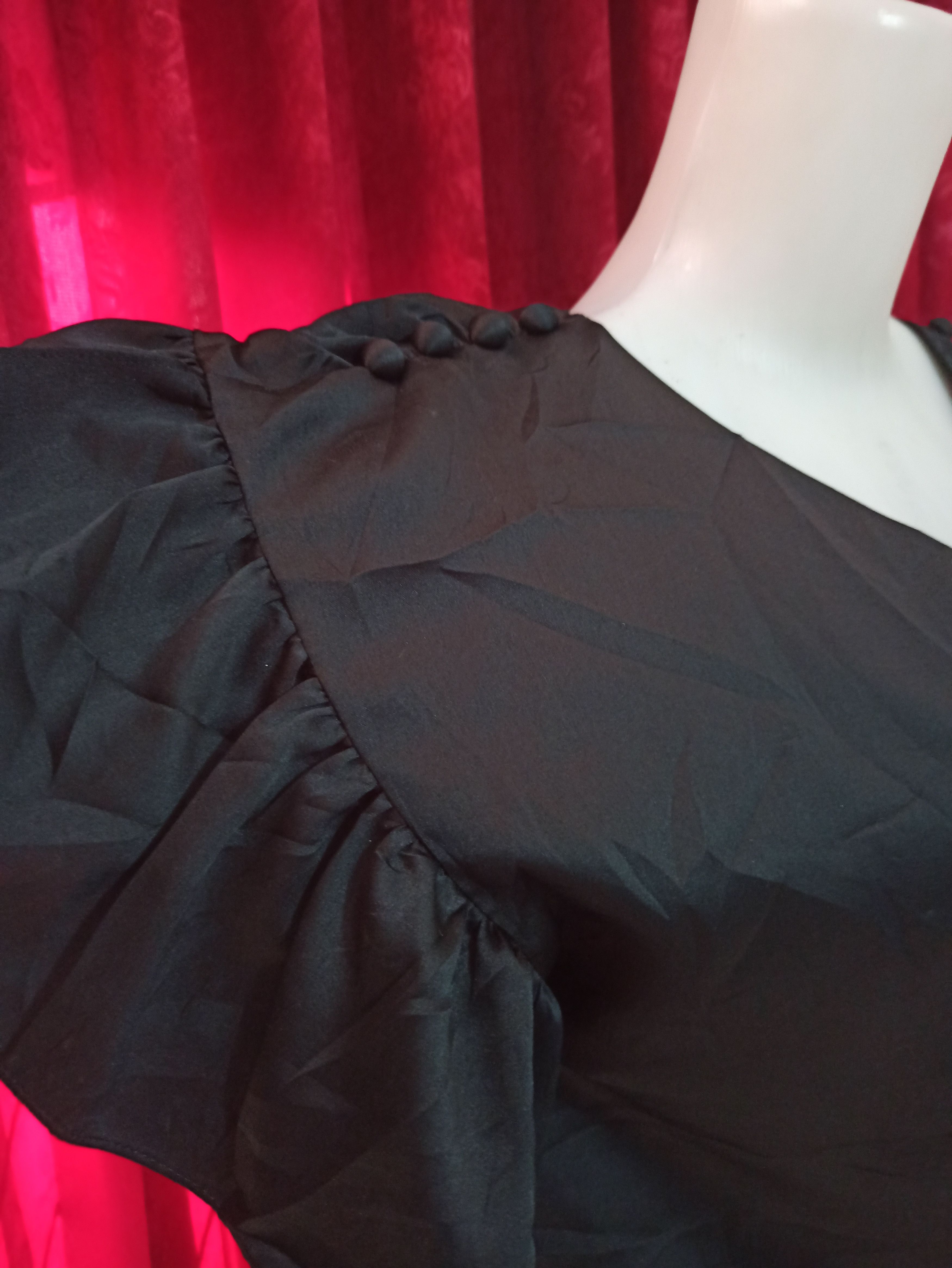 Karl Lagerfeld Vintage Y2K Karl Lagerfeld Black Blouse Size S / US 4 / IT 40 - 5 Thumbnail