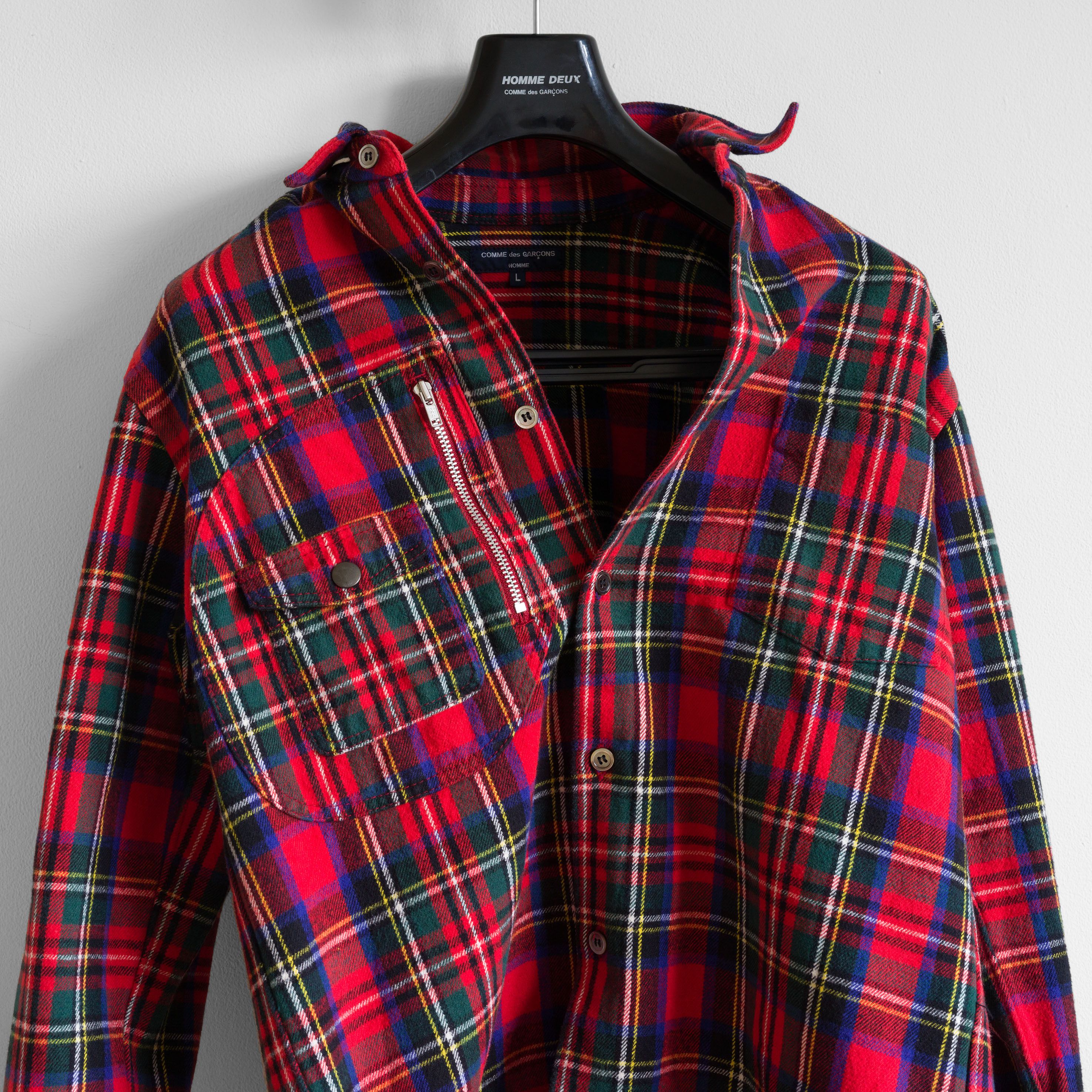 Comme des Garcons Homme AW2005 COMME des GARÇONS HOMME HEAVY COTTON FLANNEL SHIRT Size US L / EU 52-54 / 3 - 3 Thumbnail