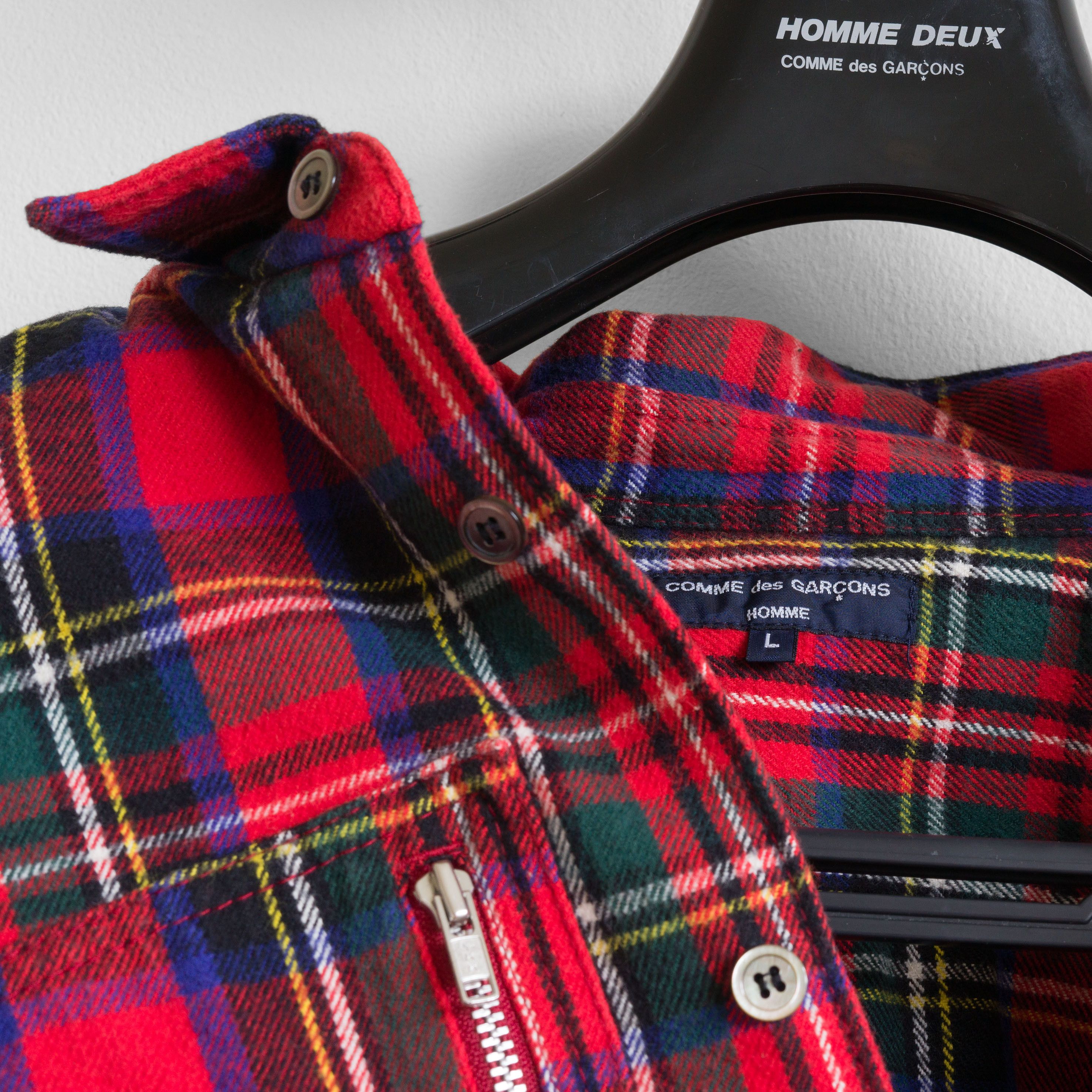 Comme des Garcons Homme AW2005 COMME des GARÇONS HOMME HEAVY COTTON FLANNEL SHIRT Size US L / EU 52-54 / 3 - 7 Thumbnail