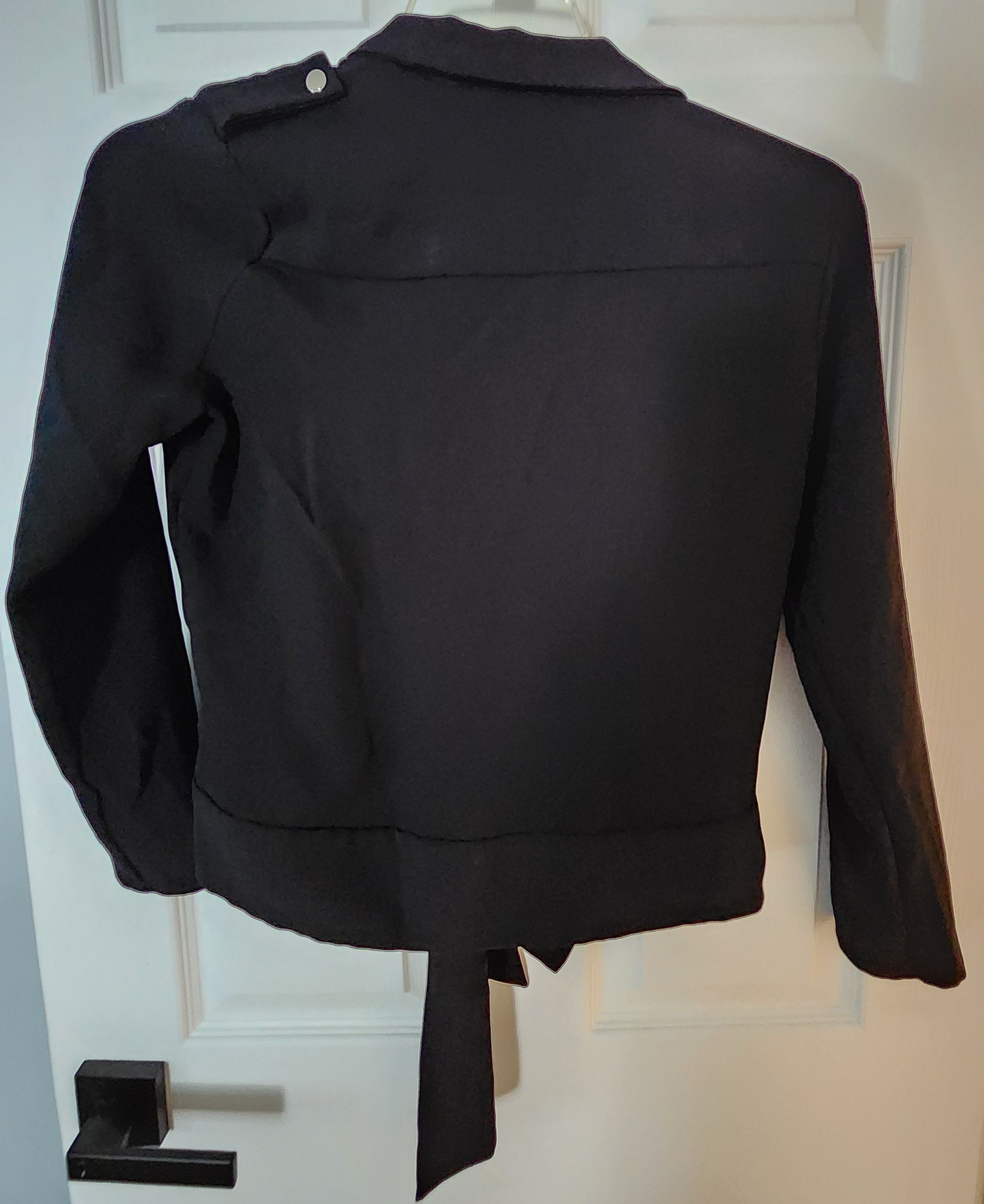 Zara NWOT Zara Basic Women's Black Zip Up Jacket Size XS Size XS / US 0-2 / IT 36-38 - 2 Thumbnail