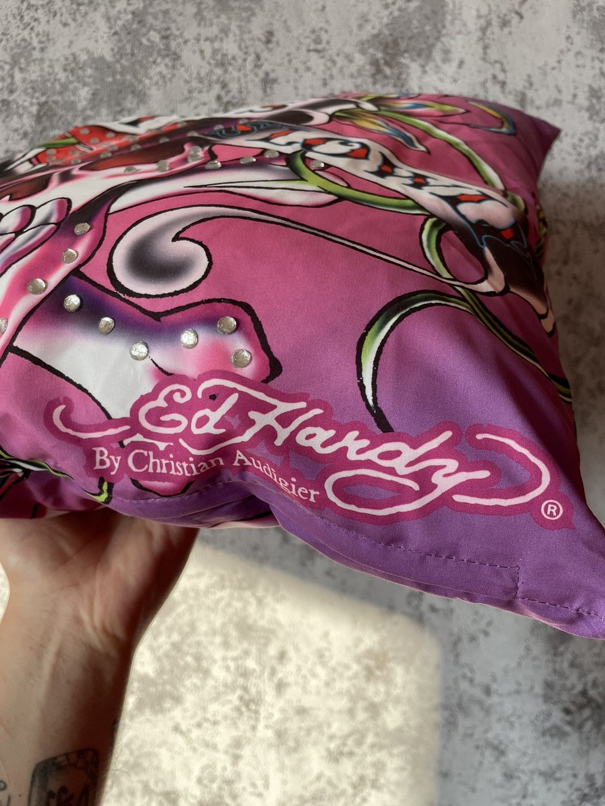 Christian Audigier × Ed Hardy Ed Hardy by Christian Audigier Pillow Size ONE SIZE - 2 Thumbnail