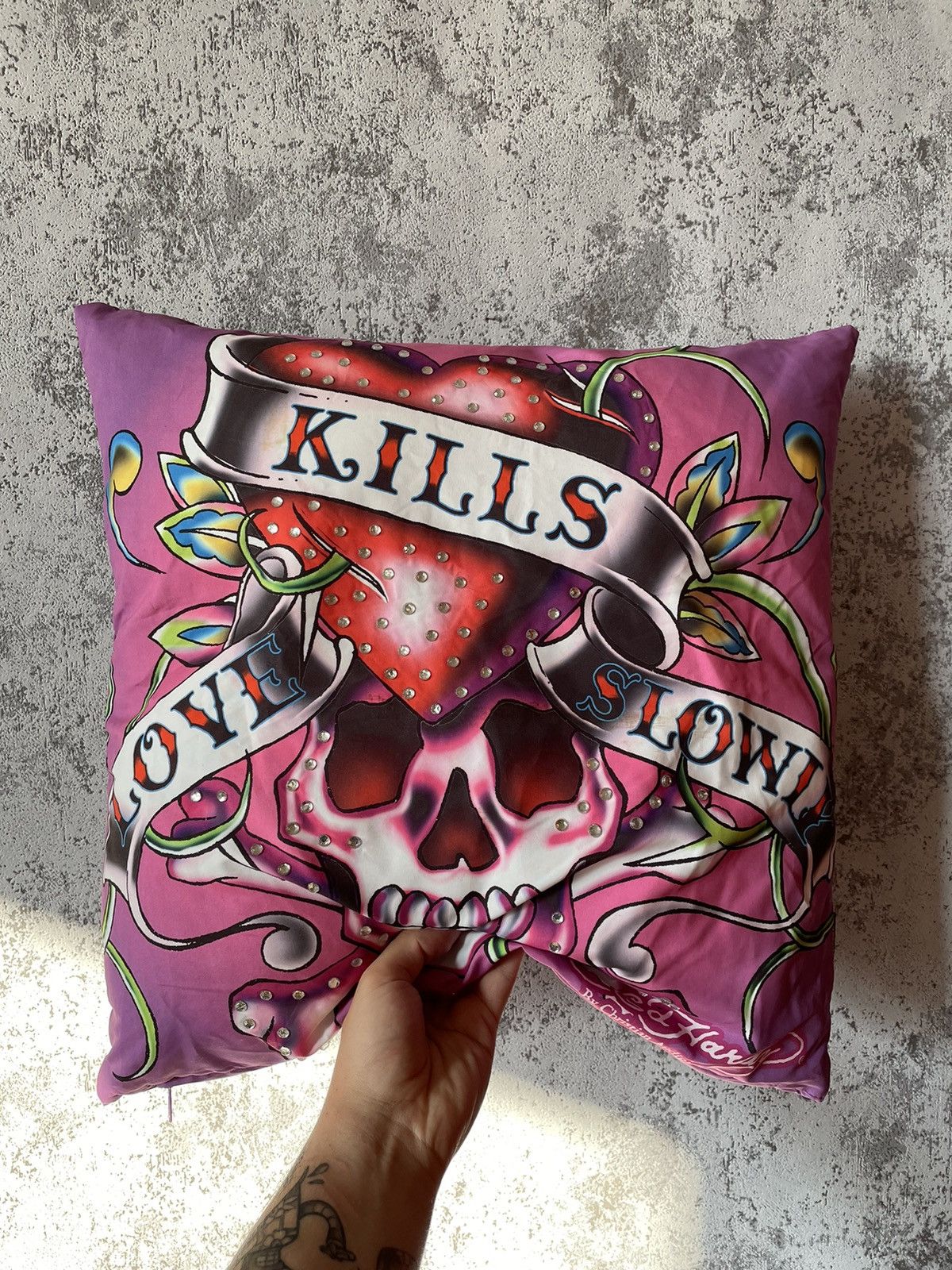 Christian Audigier × Ed Hardy Ed Hardy by Christian Audigier Pillow Size ONE SIZE - 7 Thumbnail