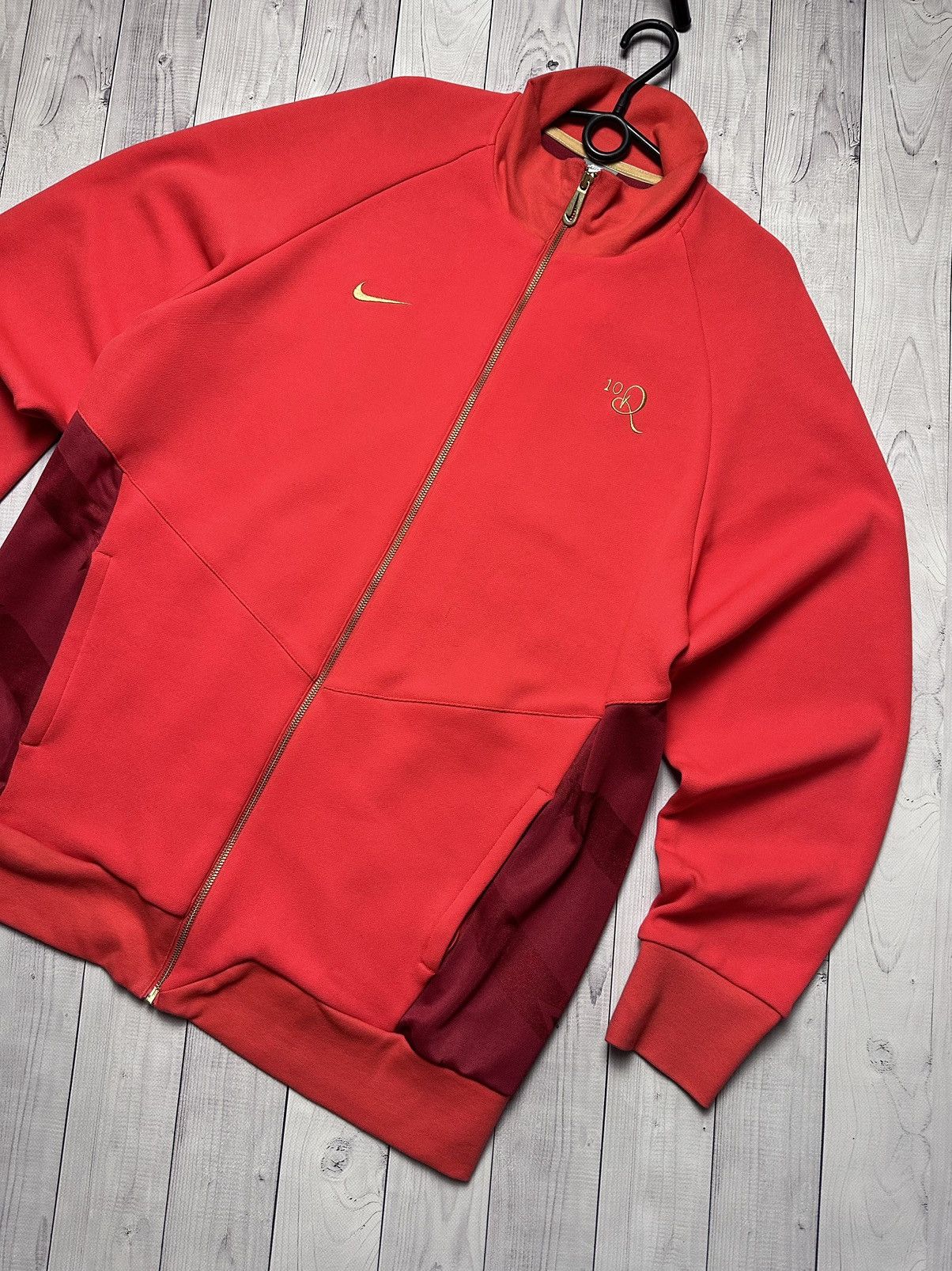Nike × Vintage Vintage Nike Ronaldinho track jacket size XL red rare r10 Size US XL / EU 56 / 4 - 2 Thumbnail