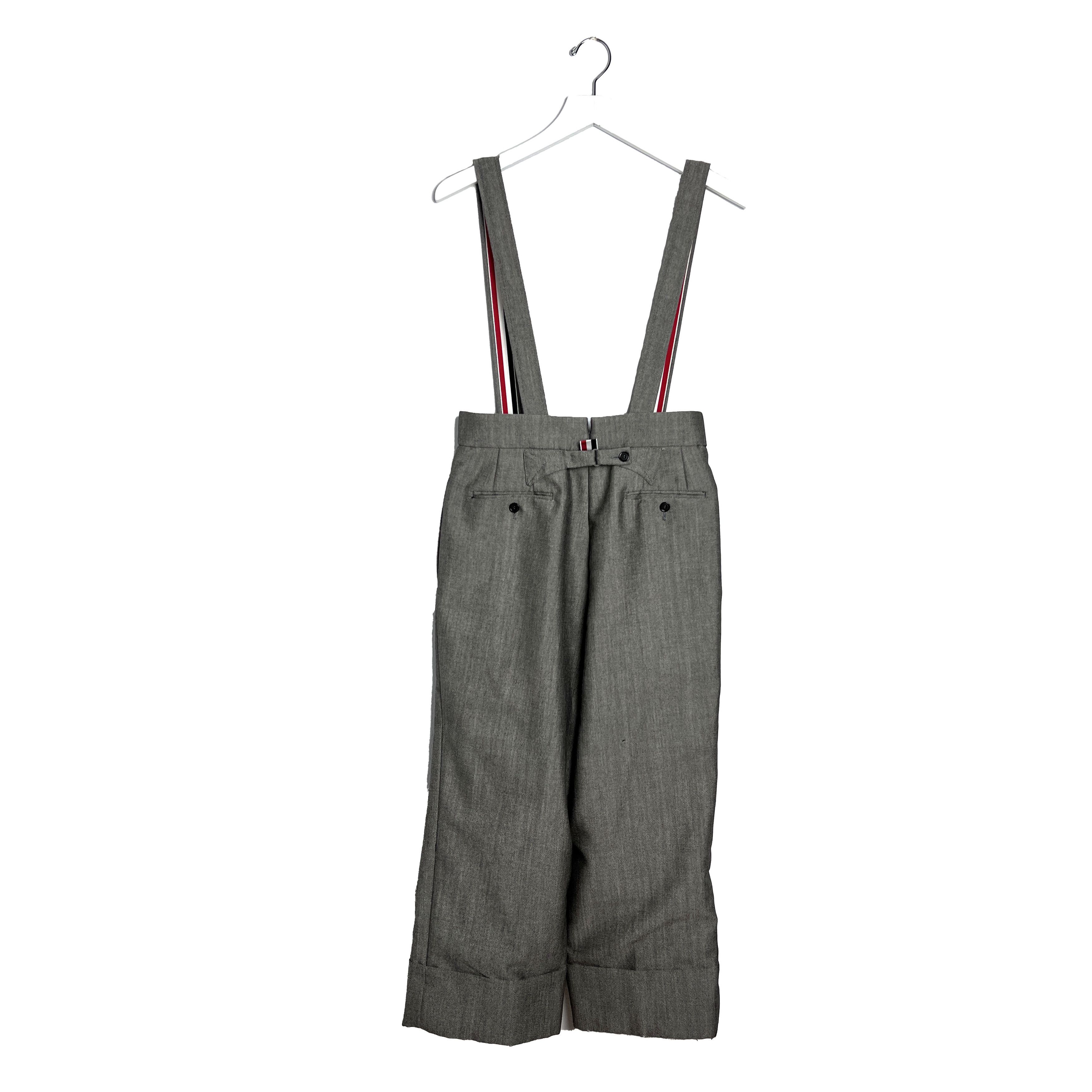 Thom Browne Wool Blend Trousers with Suspenders Size 26" / US 2 / IT 38 - 2 Thumbnail