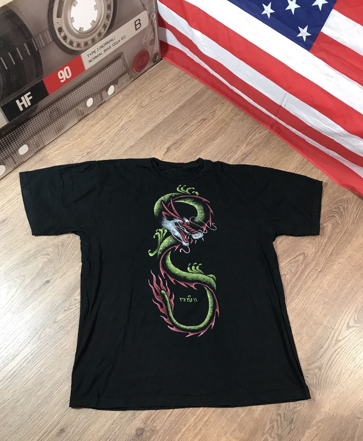 JNCO × Japanese Brand × Vintage Vintage 90s Japanese Dragon Movie t-shirt Size US XXL / EU 58 / 5 - 1 Thumbnail