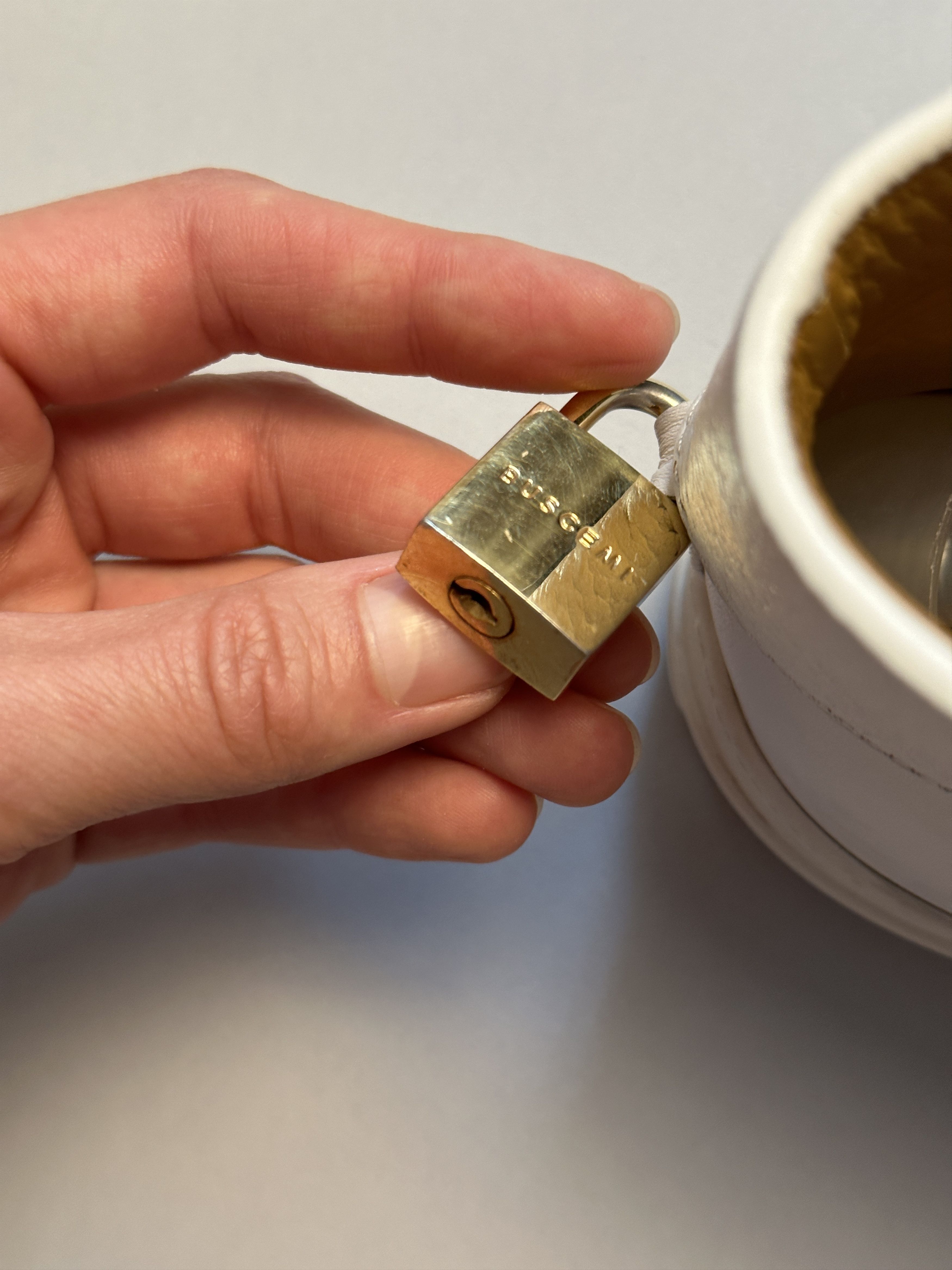 Buscemi 100MM Buckle White Sneakers Hi Top Sneakers