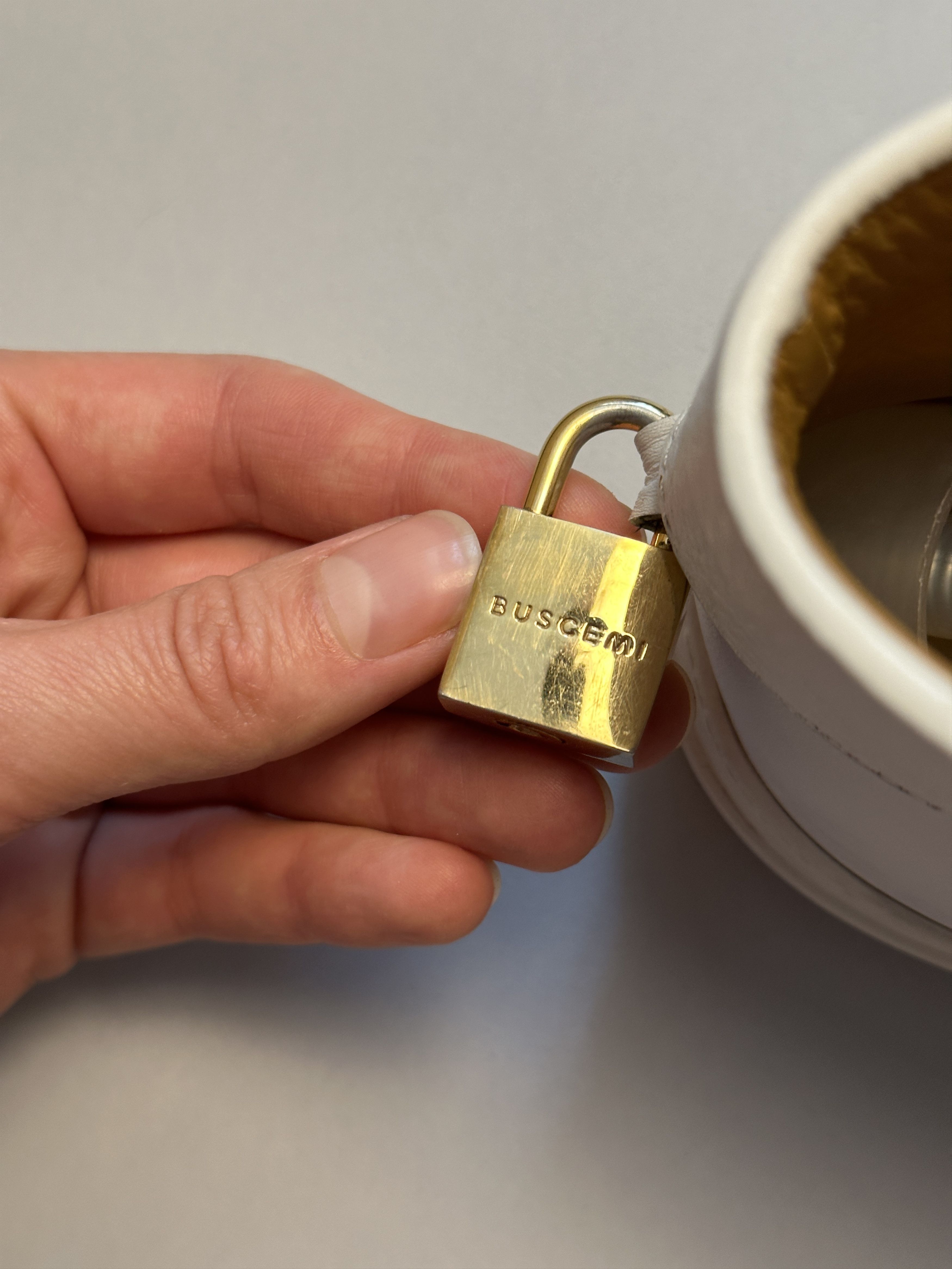 Buscemi 100MM Buckle White Sneakers Hi Top Sneakers