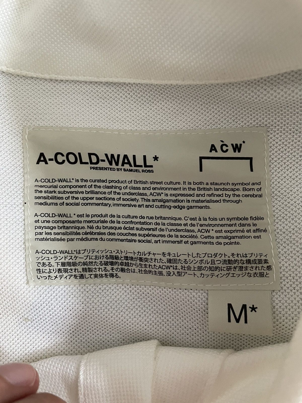 A-COLD-WALL* A Cold Wall Button Fly Long Sleeve Tshirt Size US M / EU 48-50 / 2 - 4 Thumbnail