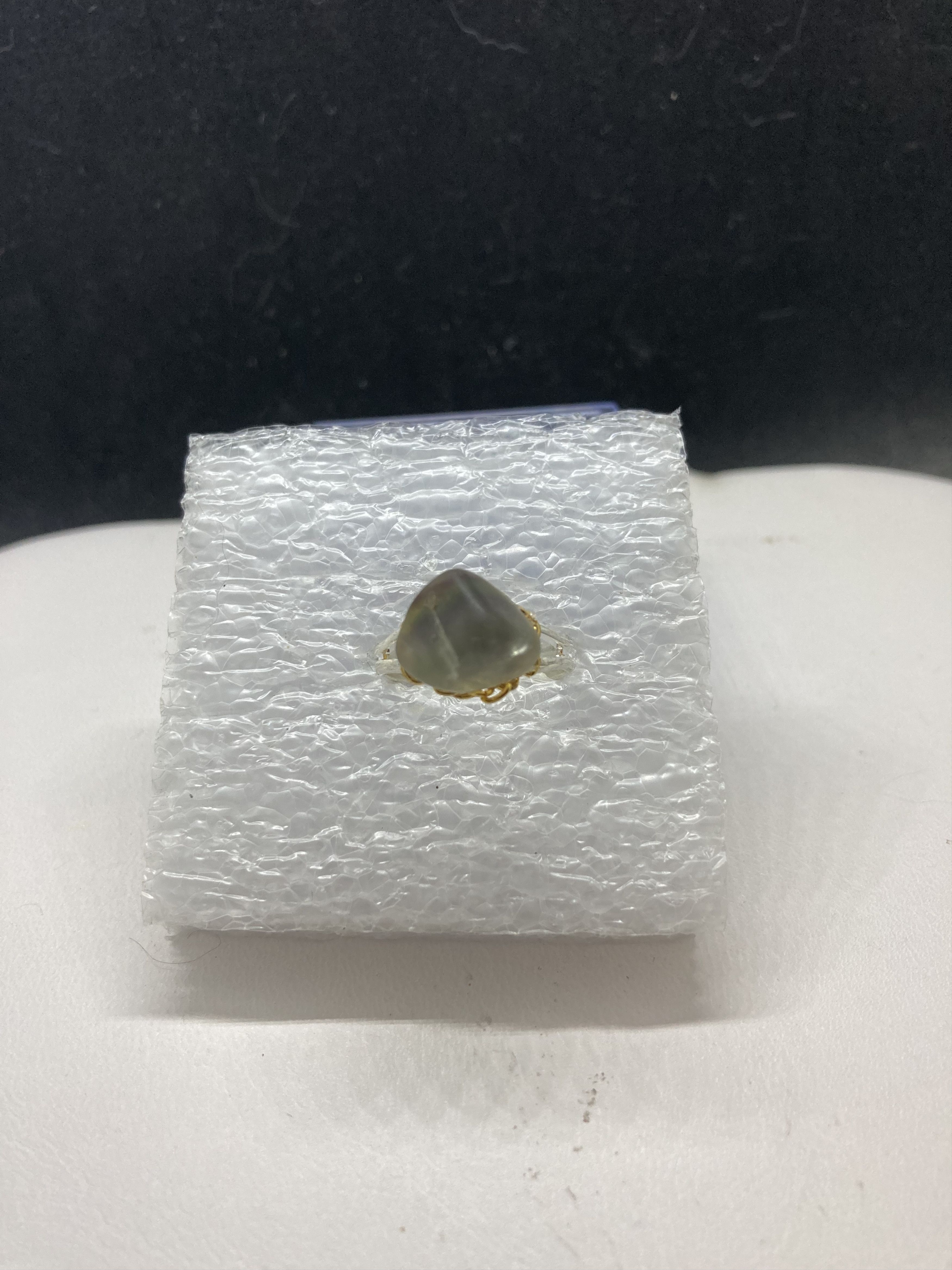 Handmade Rainbow Crystal Stainless Steel Ring - Size 5.5 Size ONE SIZE - 1 Thumbnail
