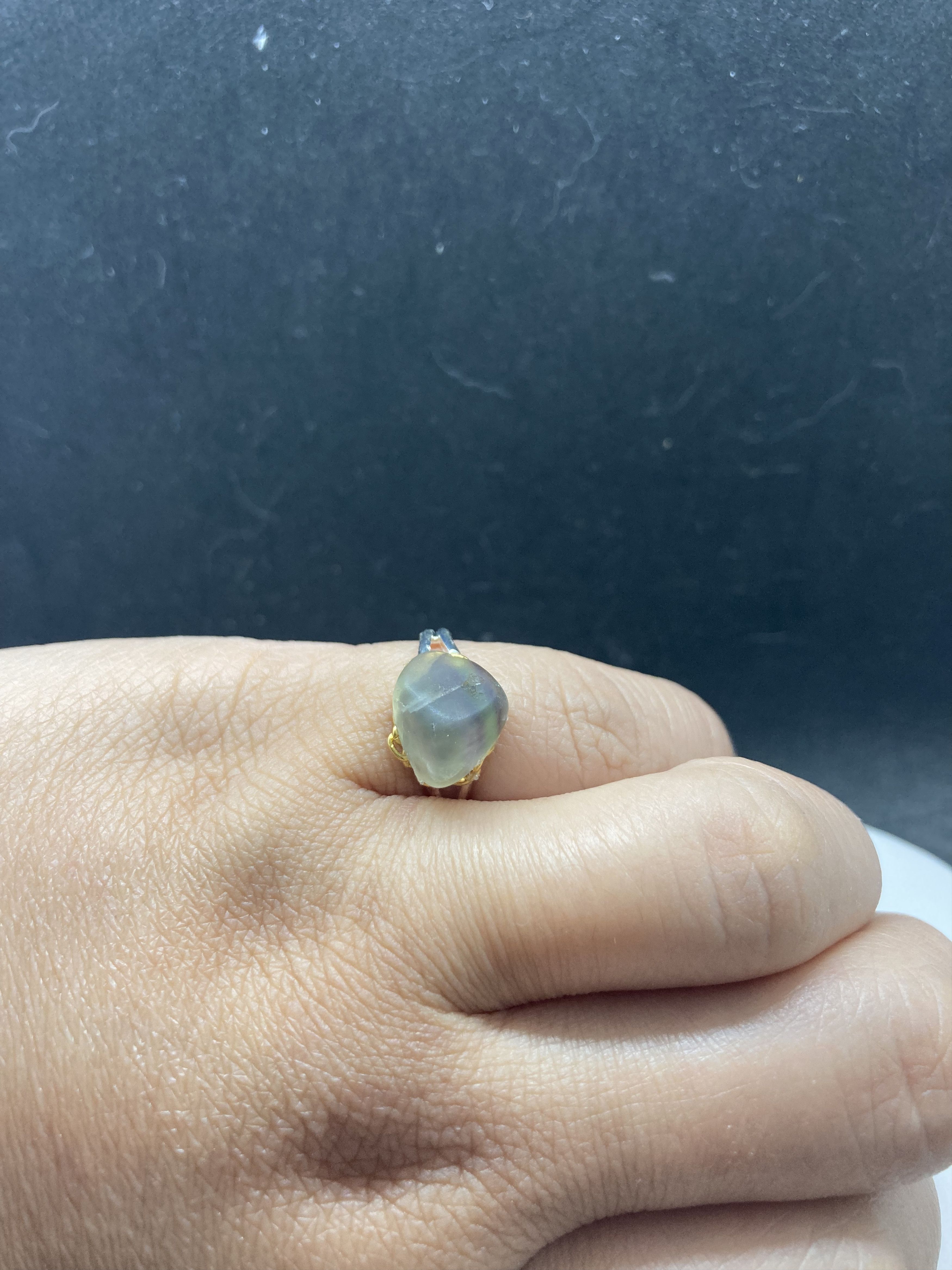 Handmade Rainbow Crystal Stainless Steel Ring - Size 5.5 Size ONE SIZE - 3 Thumbnail