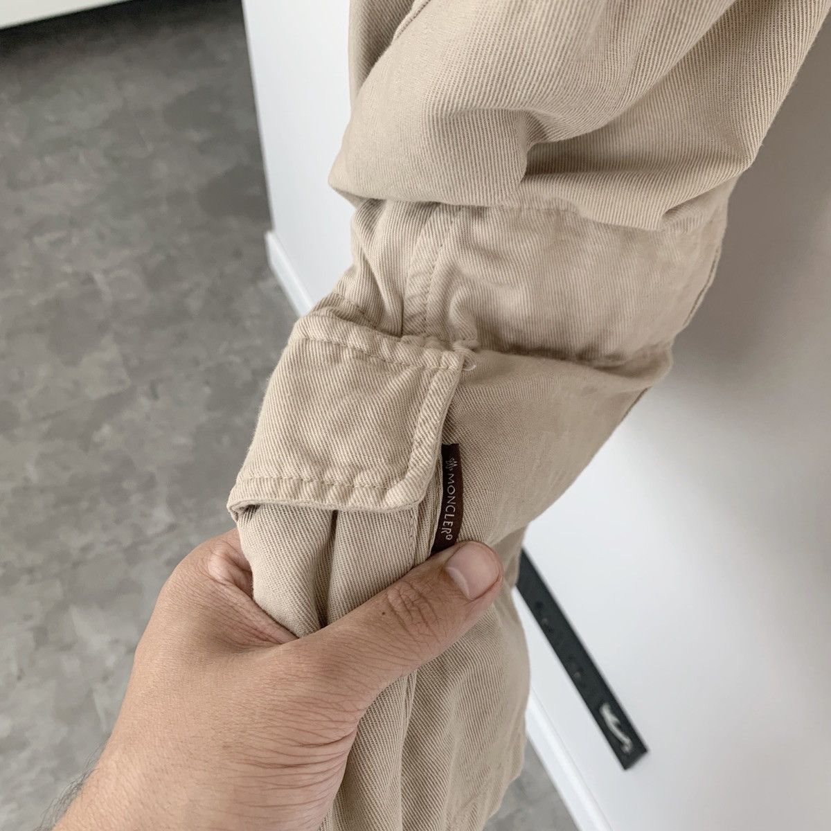 Moncler 🔴 MONCLER Jacket Coat Multipocket Belt Linen Beige Zip M Size M / US 6-8 / IT 42-44 - 3 Thumbnail