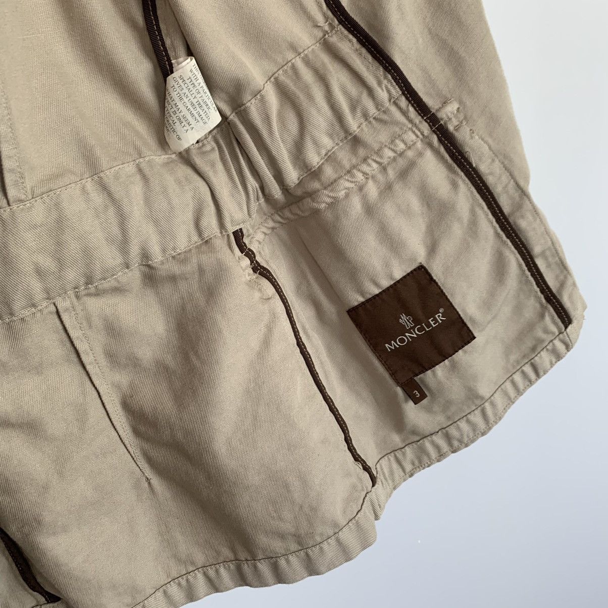 Moncler 🔴 MONCLER Jacket Coat Multipocket Belt Linen Beige Zip M Size M / US 6-8 / IT 42-44 - 5 Thumbnail