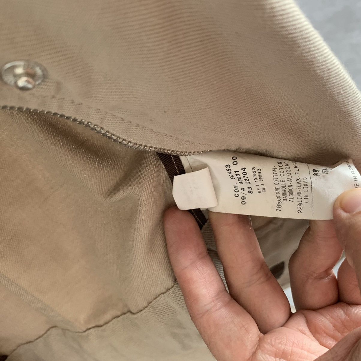 Moncler 🔴 MONCLER Jacket Coat Multipocket Belt Linen Beige Zip M Size M / US 6-8 / IT 42-44 - 9 Thumbnail
