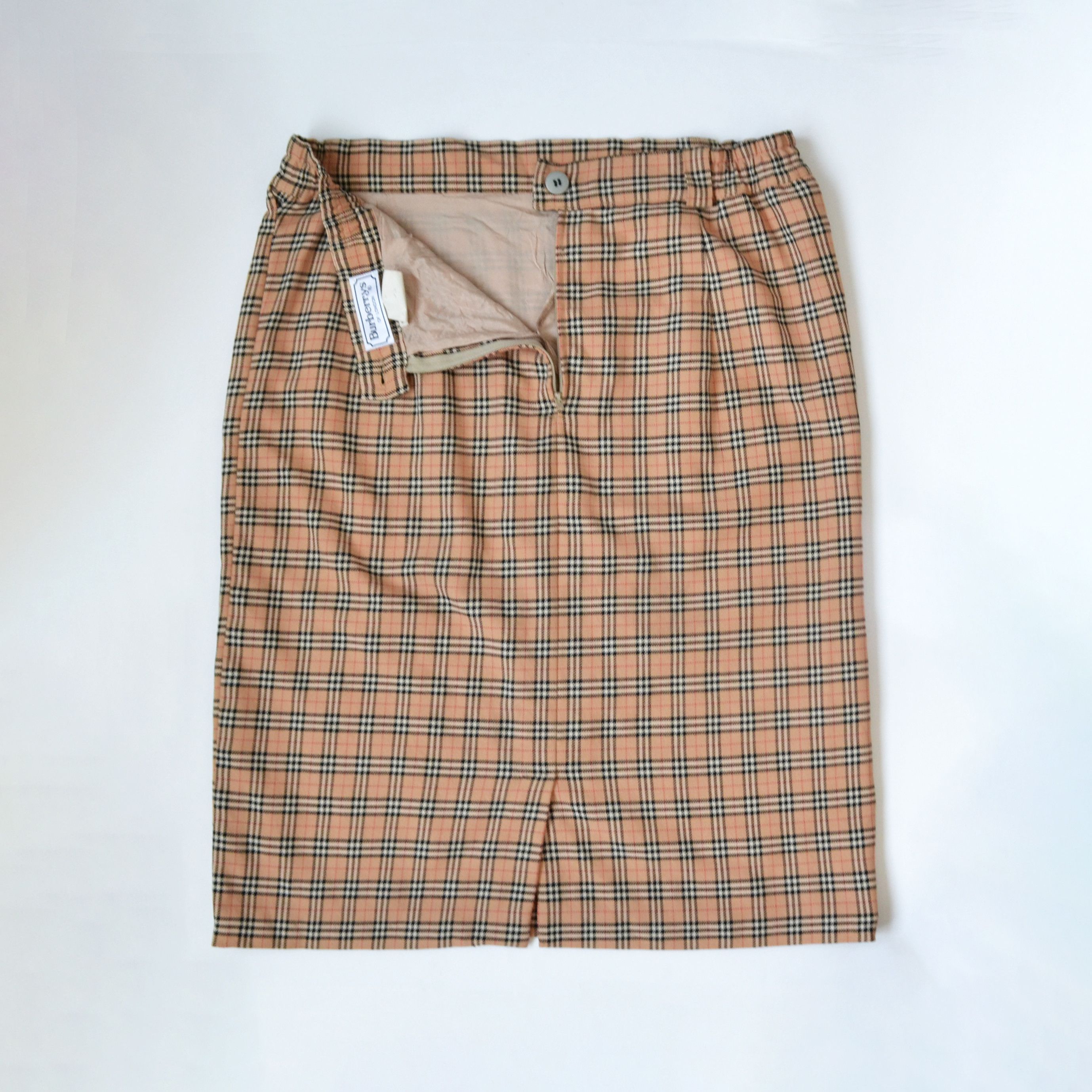 image of Burberry Skirt Nova Check Cotton, Women's (Size 38)