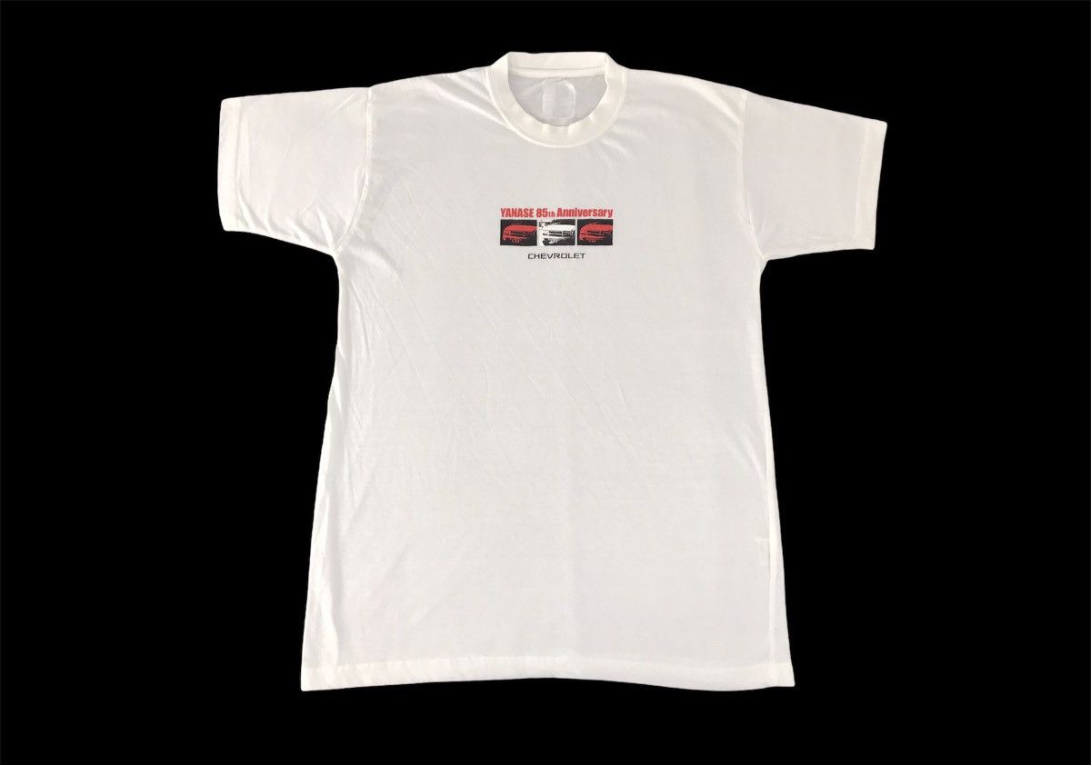 image of Vintage Yanase 85Th Anniversary Chevrolet Tee Printed Size M in White, Men's