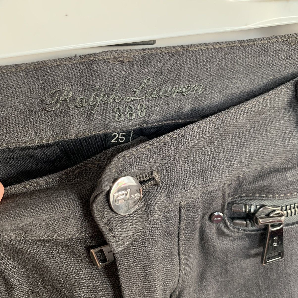 Ralph Lauren Black Label Ralph Lauren Biker Pants Jeans Zip Trousers 888 Size 26" / US 2 / IT 38 - 6 Thumbnail