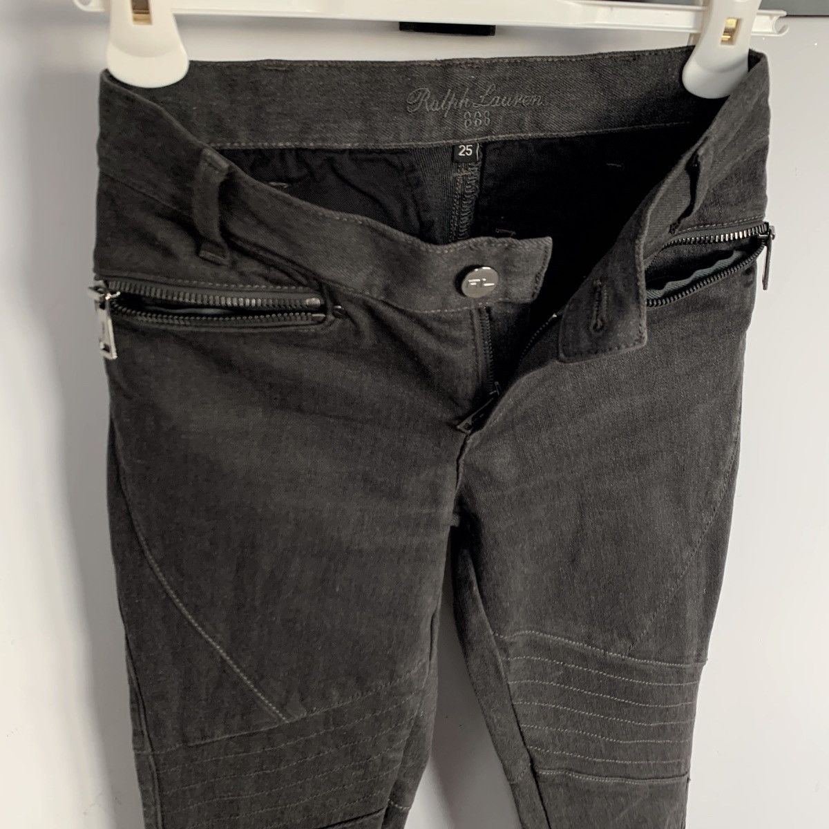 Ralph Lauren Black Label Ralph Lauren Biker Pants Jeans Zip Trousers 888 Size 26" / US 2 / IT 38 - 4 Thumbnail