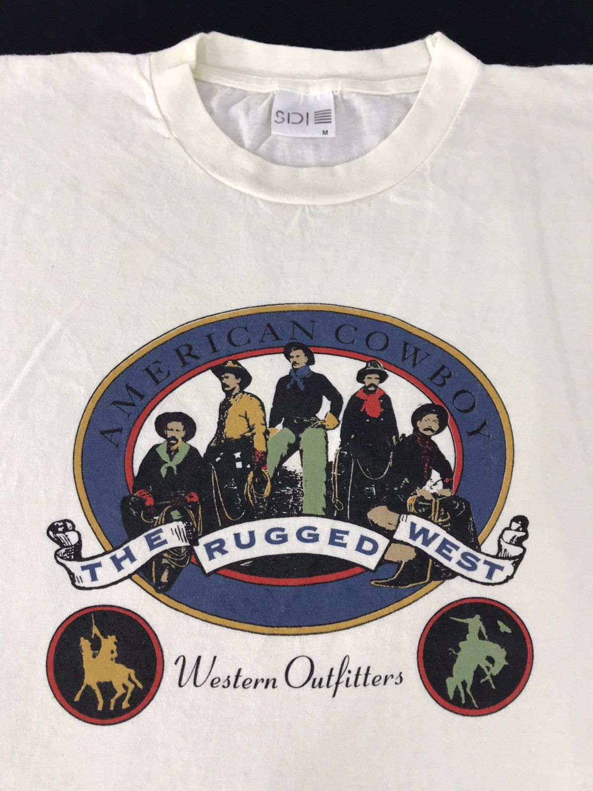 Vintage American Cowboy Rugged Western Wear Fits Tee Size L Size US L / EU 52-54 / 3 - 3 Thumbnail