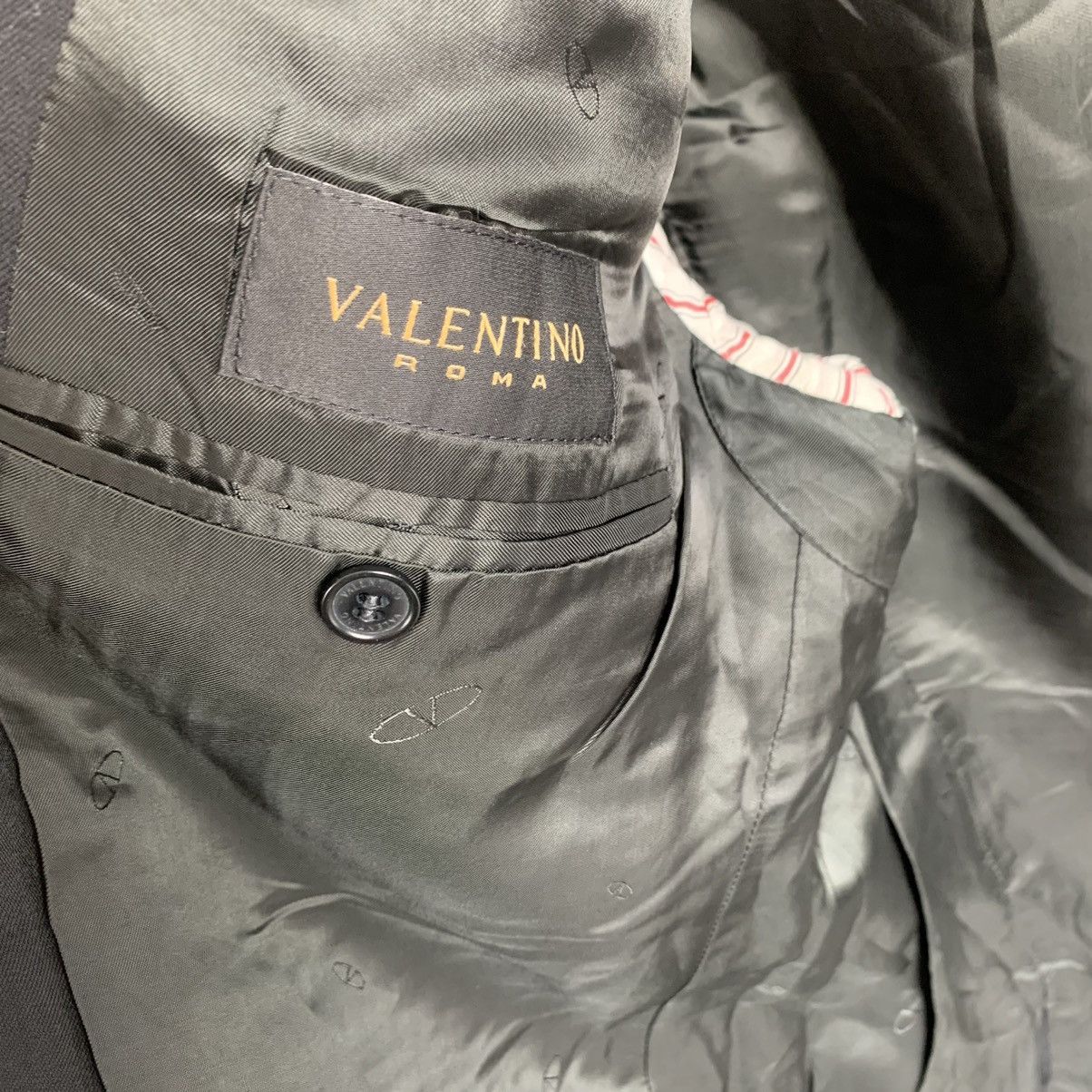Valentino Valentino Blazer Jacket Coat Wool 3 Buttons Black Size 52 Size 52R - 3 Thumbnail