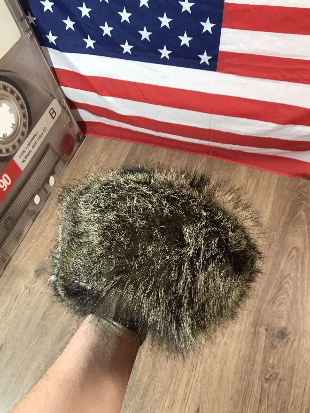 Vintage Vintage natural fuzzy hat 90s Size ONE SIZE - 3 Thumbnail