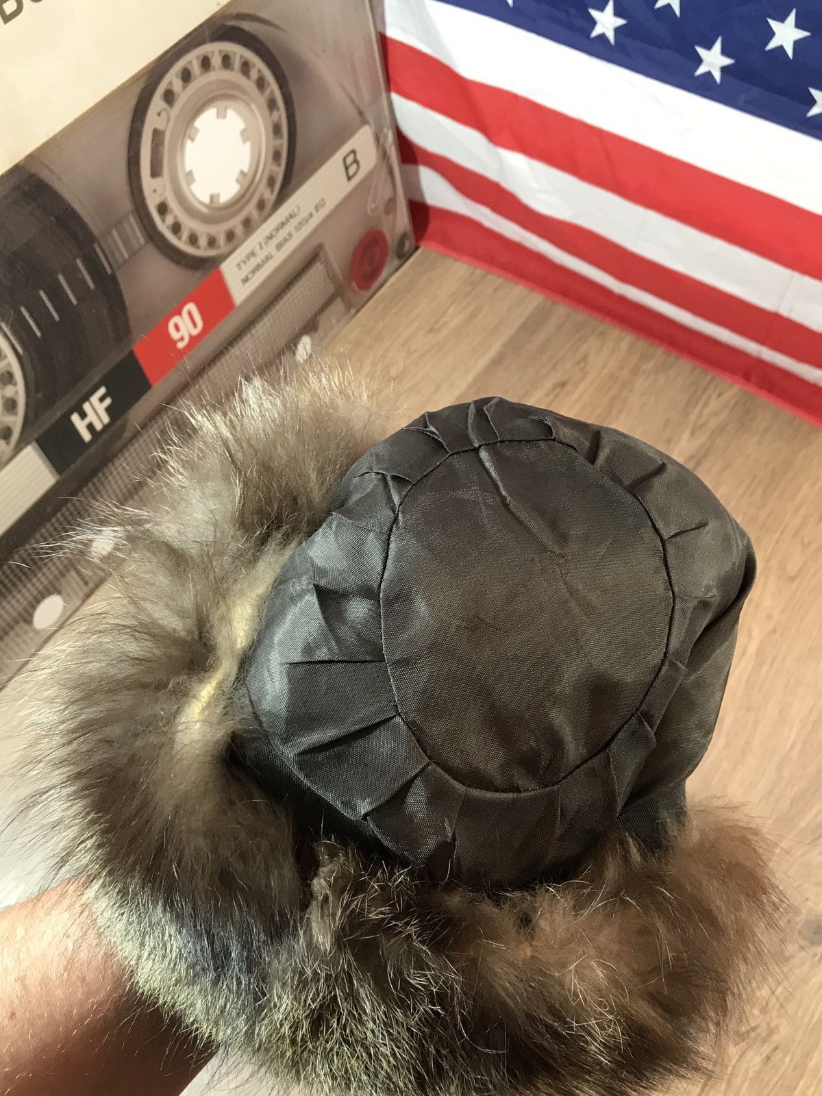 Vintage Vintage natural fuzzy hat 90s Size ONE SIZE - 4 Thumbnail