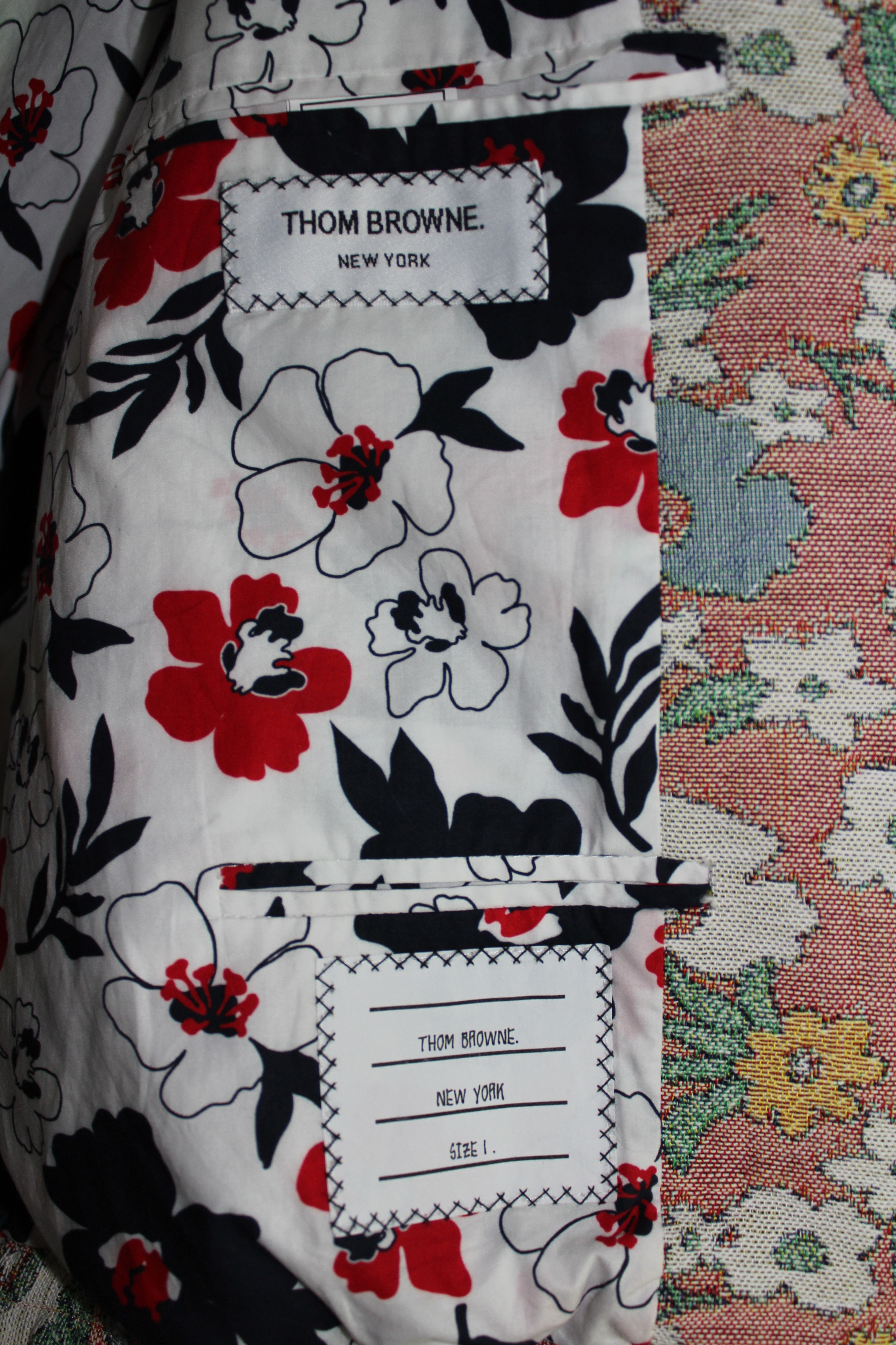 Thom Browne Floral Jacquard Tapestry Bomber Jacket Size US S / EU 44-46 / 1 - 5 Thumbnail