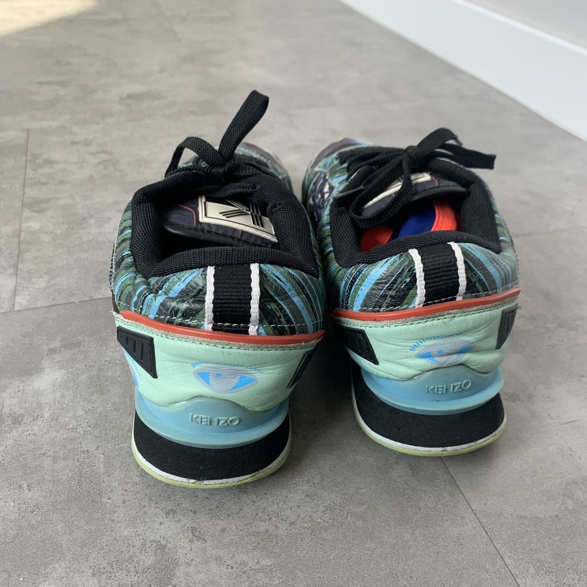 Kenzo KENZO Sneakers Flying Tiger Shoes White Black Green 43 Size US 10 / EU 43 - 6 Thumbnail