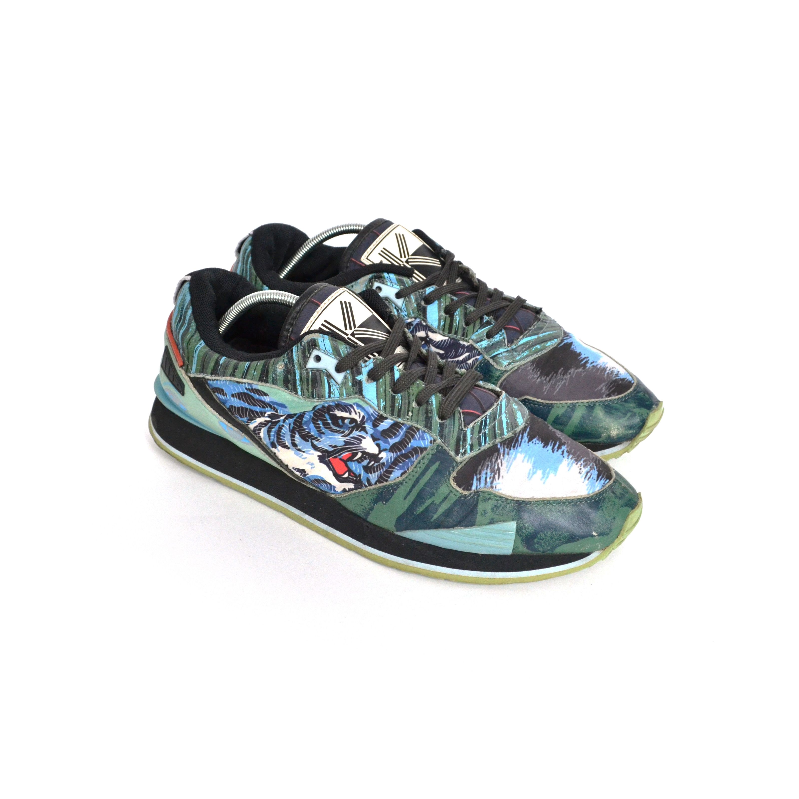 Kenzo KENZO Sneakers Flying Tiger Shoes White Black Green 43 Size US 10 / EU 43 - 4 Thumbnail
