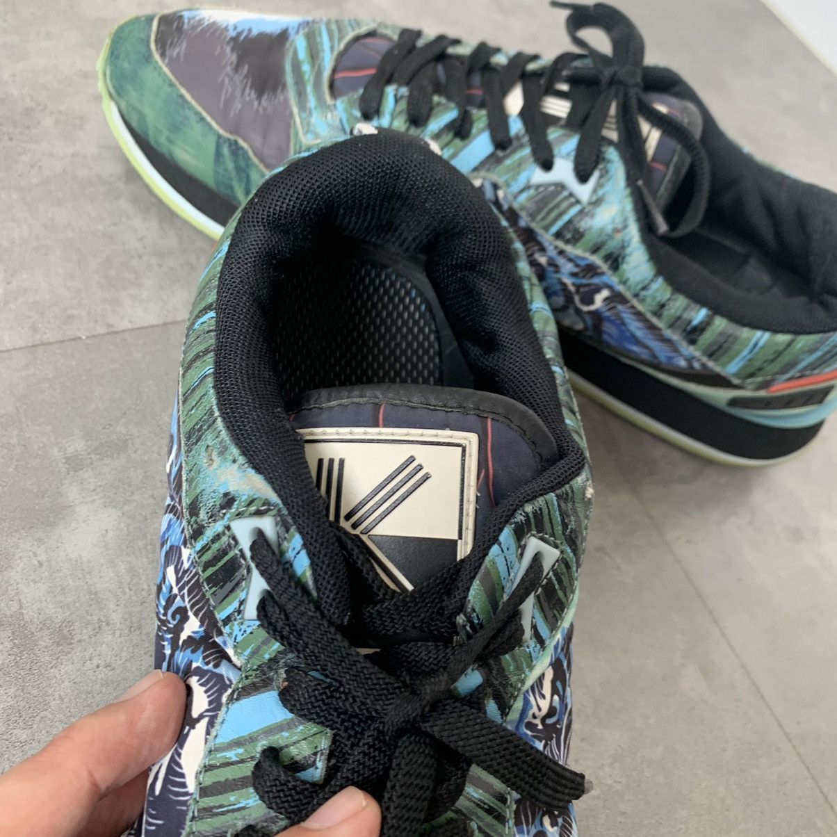 Kenzo KENZO Sneakers Flying Tiger Shoes White Black Green 43 Size US 10 / EU 43 - 5 Thumbnail