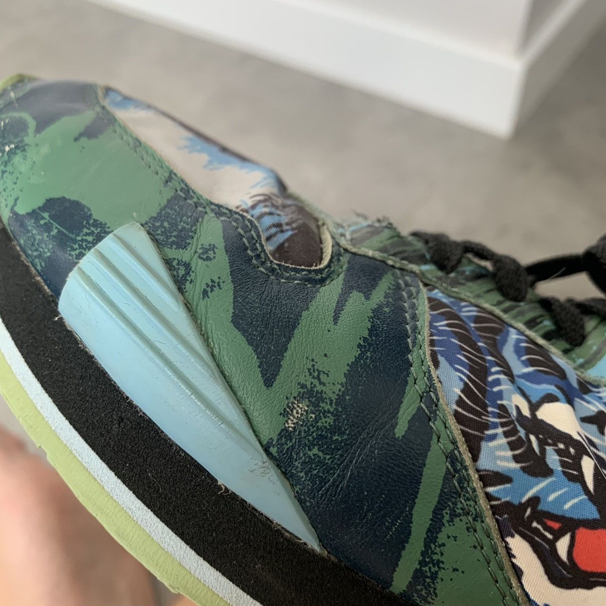 Kenzo KENZO Sneakers Flying Tiger Shoes White Black Green 43 Size US 10 / EU 43 - 12 Thumbnail