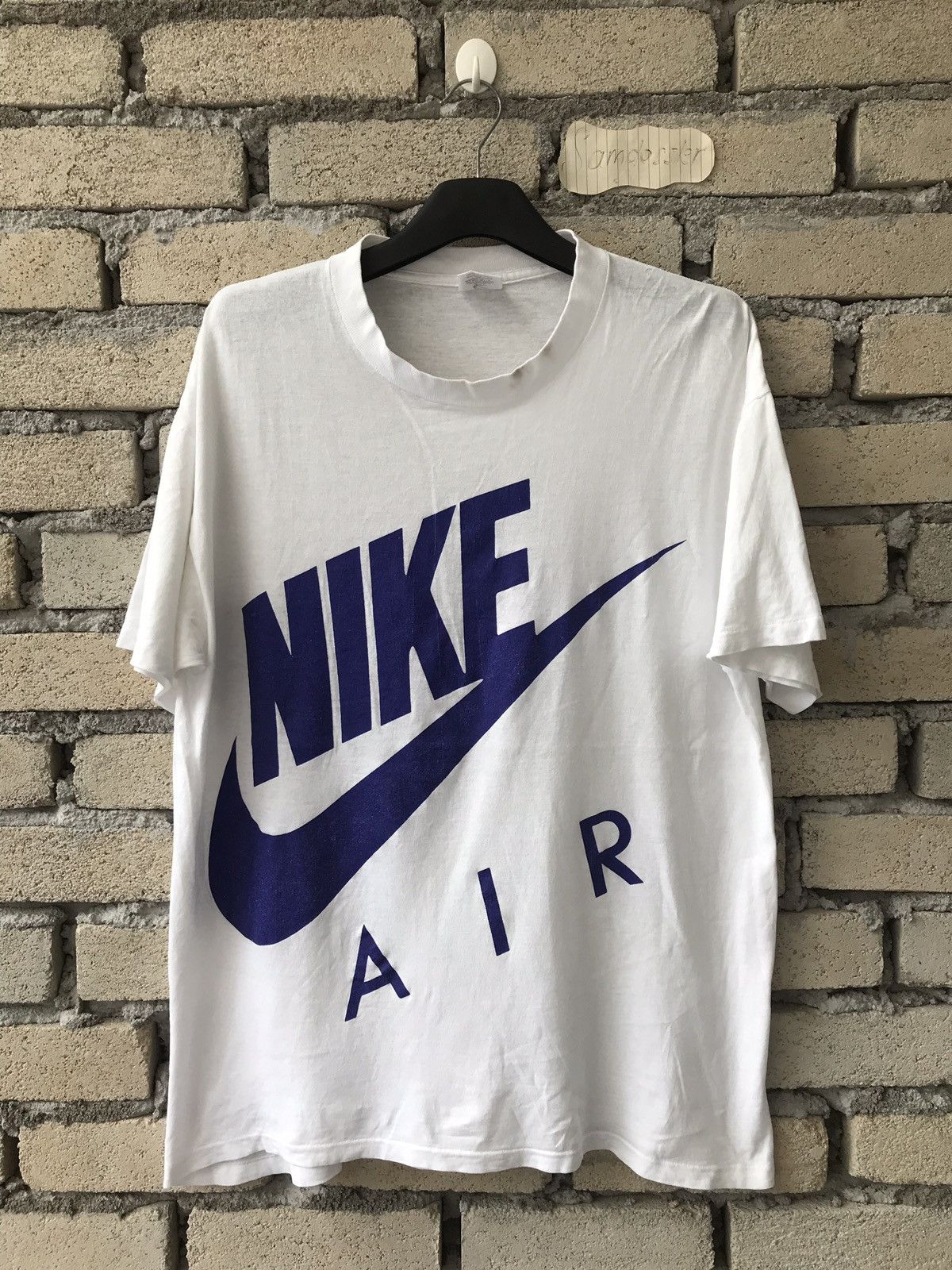Nike × Vintage Vintage 90s Nike Air Swoosh Big Logo Spell Out Size US L / EU 52-54 / 3 - 1 Thumbnail