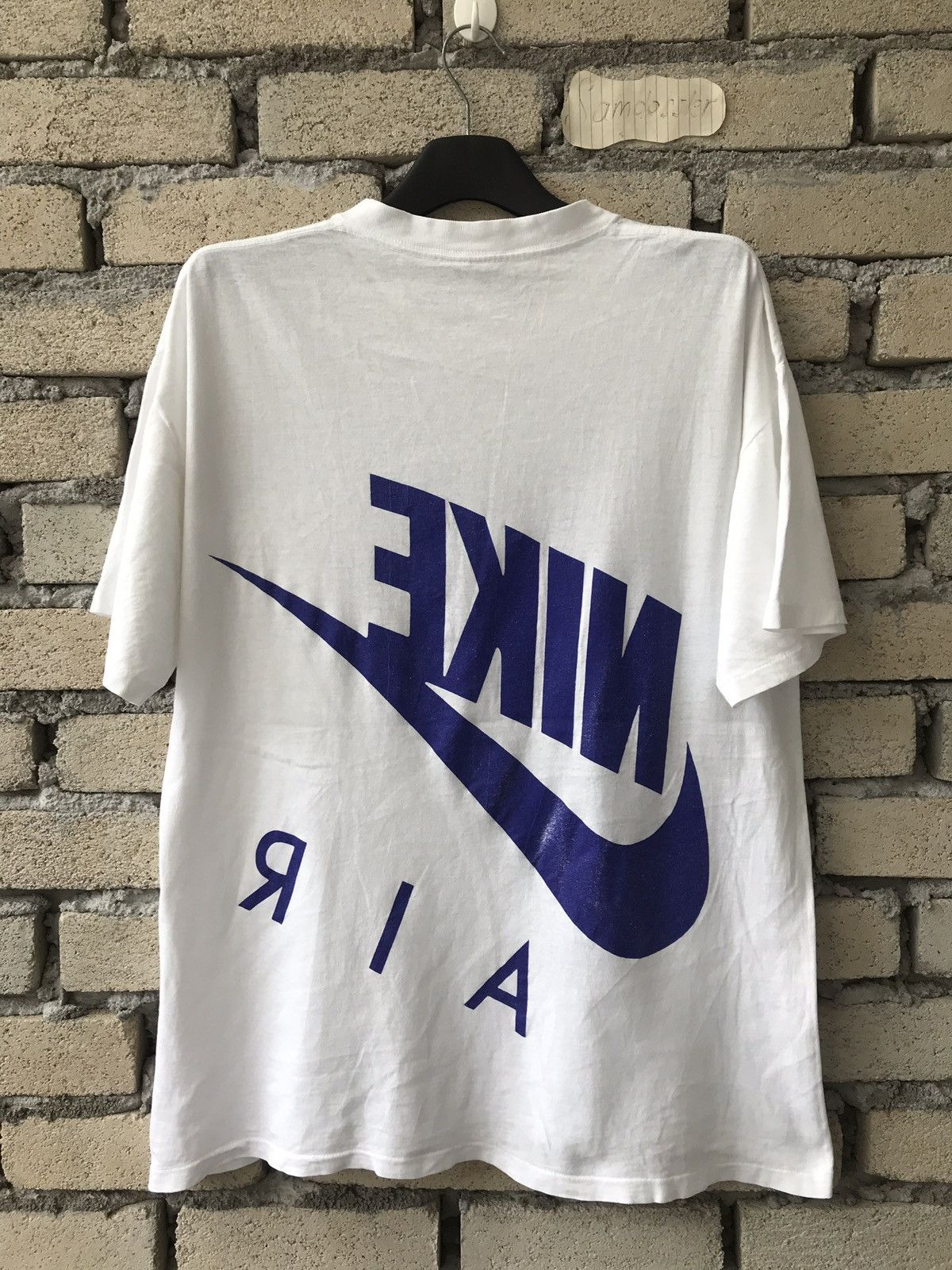 Nike × Vintage Vintage 90s Nike Air Swoosh Big Logo Spell Out Size US L / EU 52-54 / 3 - 4 Thumbnail