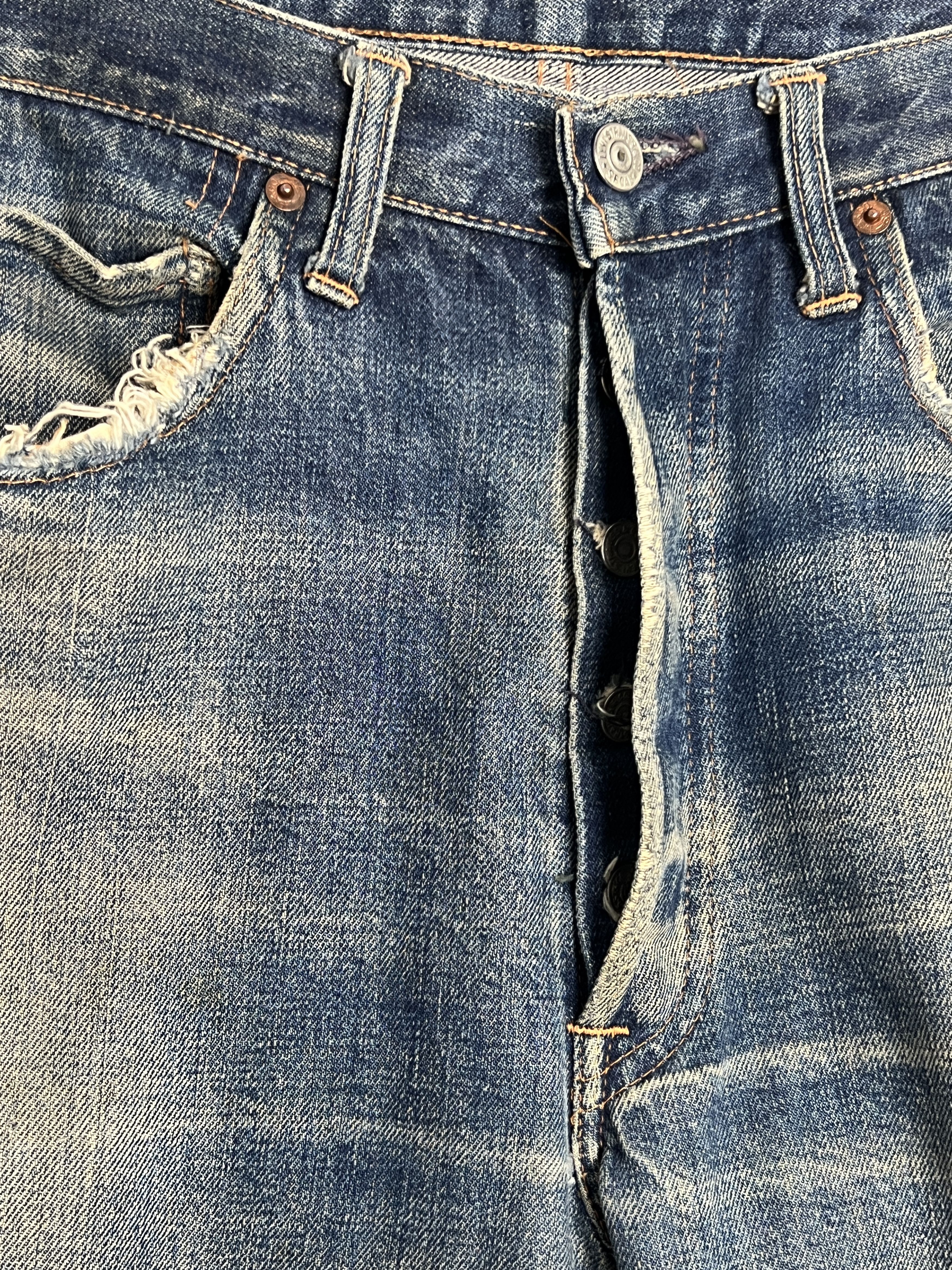 Levi's 1960s Levi's 501 Distressed Redline Selvedge Big E #8 Denim Size US 32 / EU 48 - 8 Thumbnail