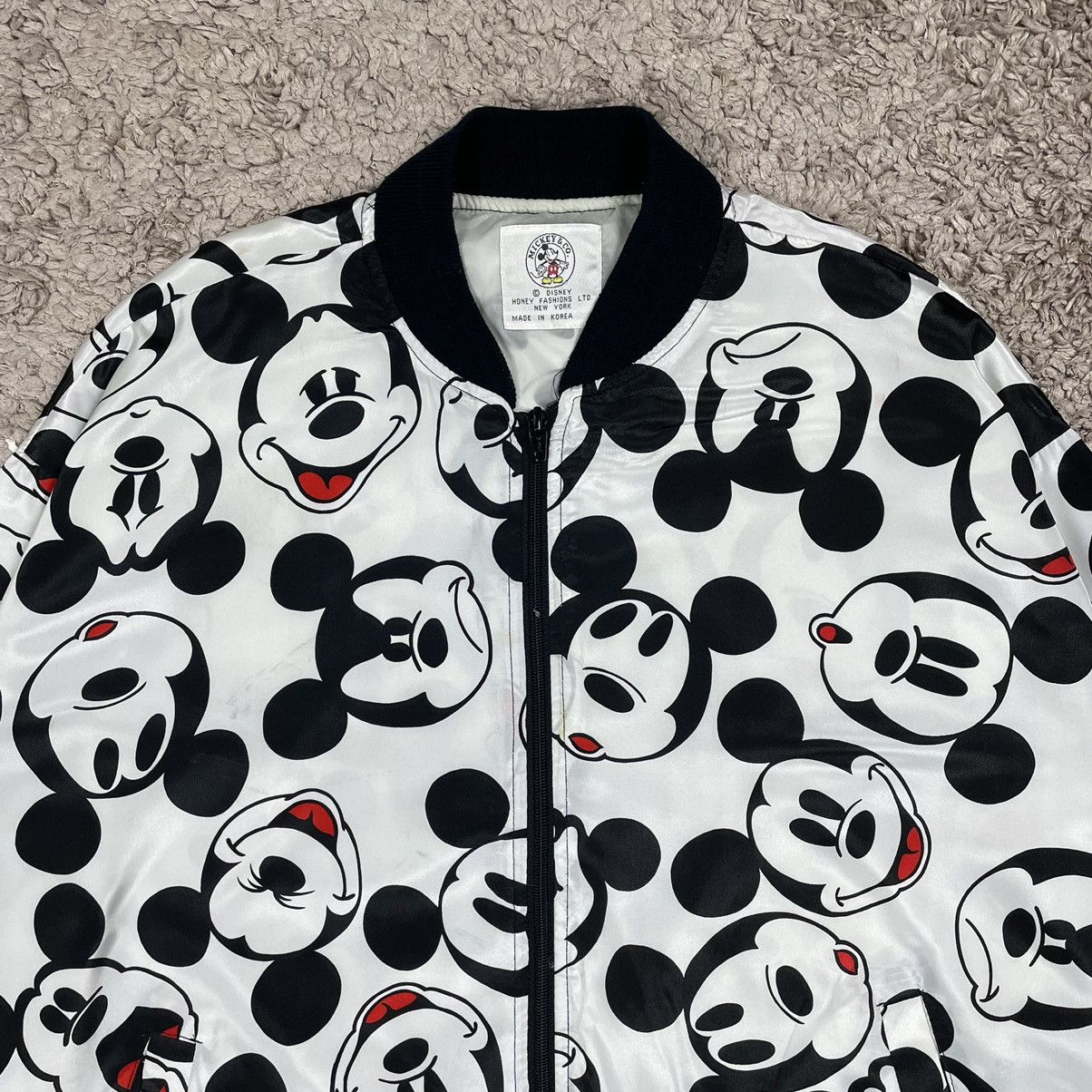 Japanese Brand × Mickey Mouse × Vintage Vintage Mickey Mouse Emoji Fullprint Bomber Jacket Size US L / EU 52-54 / 3 - 5 Thumbnail