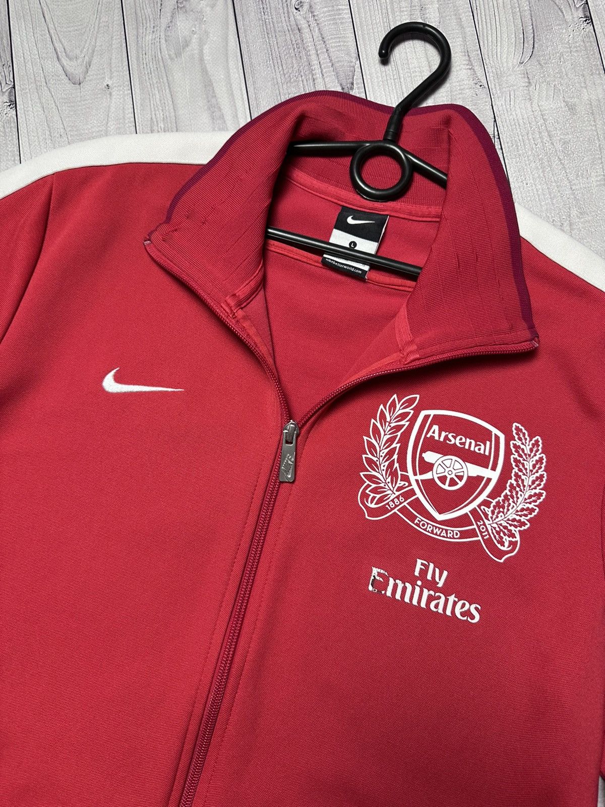 Nike × Vintage Vintage Arsenal Nike track jacket size L logo Size US L / EU 52-54 / 3 - 3 Thumbnail