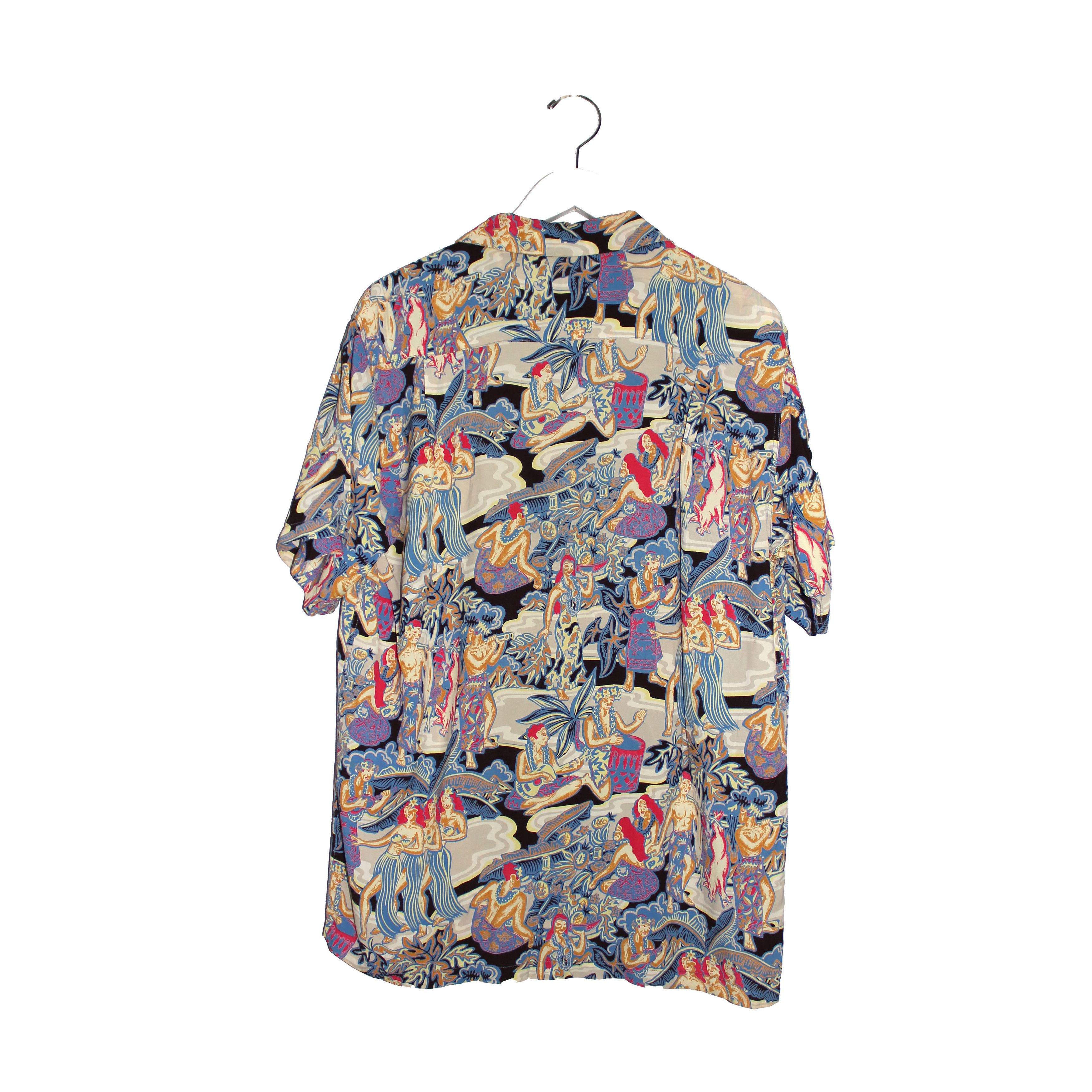 Sun Surf Hawaiian Luau Printed Rayon Camp Shirt Size US L / EU 52-54 / 3 - 2 Thumbnail