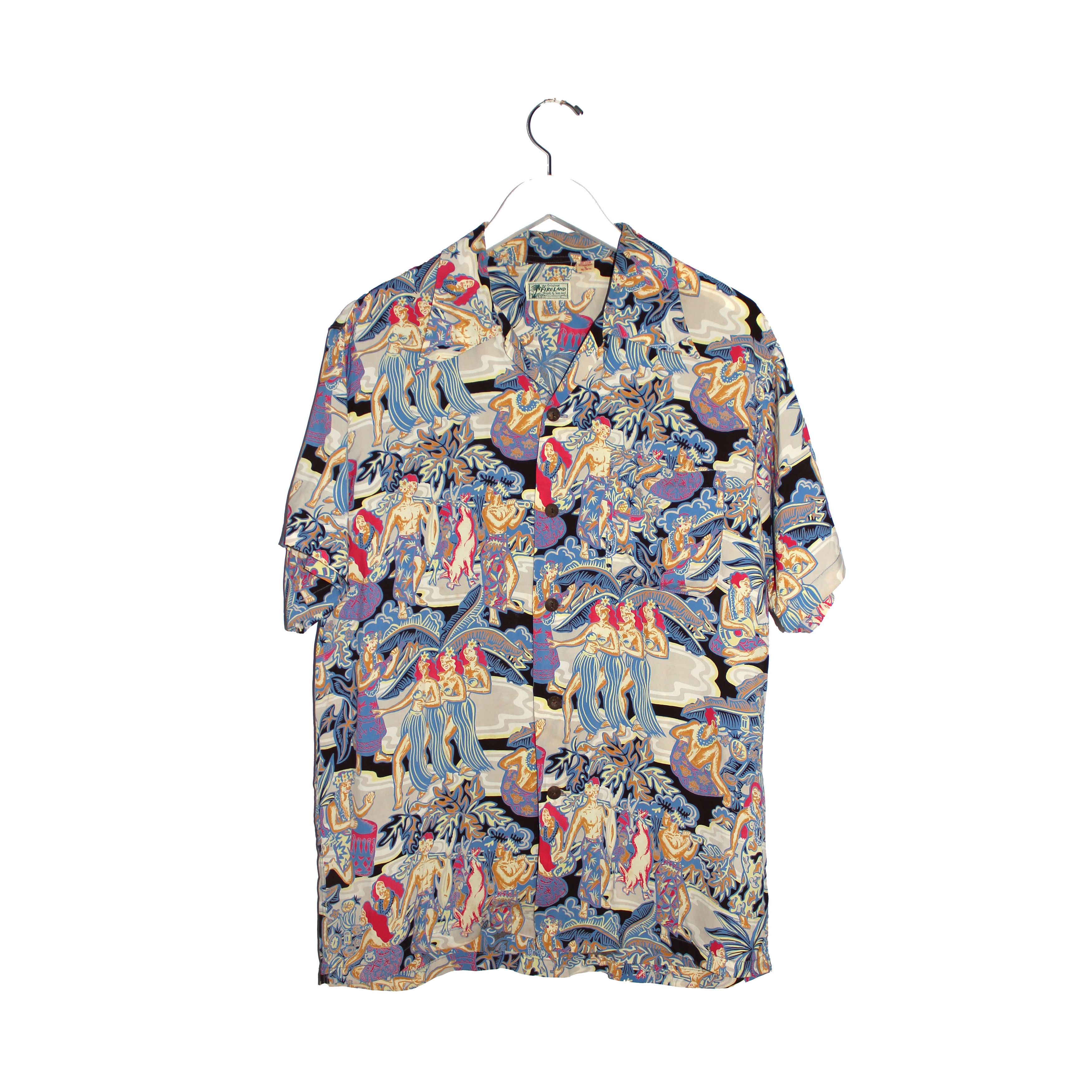 Sun Surf Hawaiian Luau Printed Rayon Camp Shirt Size US L / EU 52-54 / 3 - 1 Thumbnail