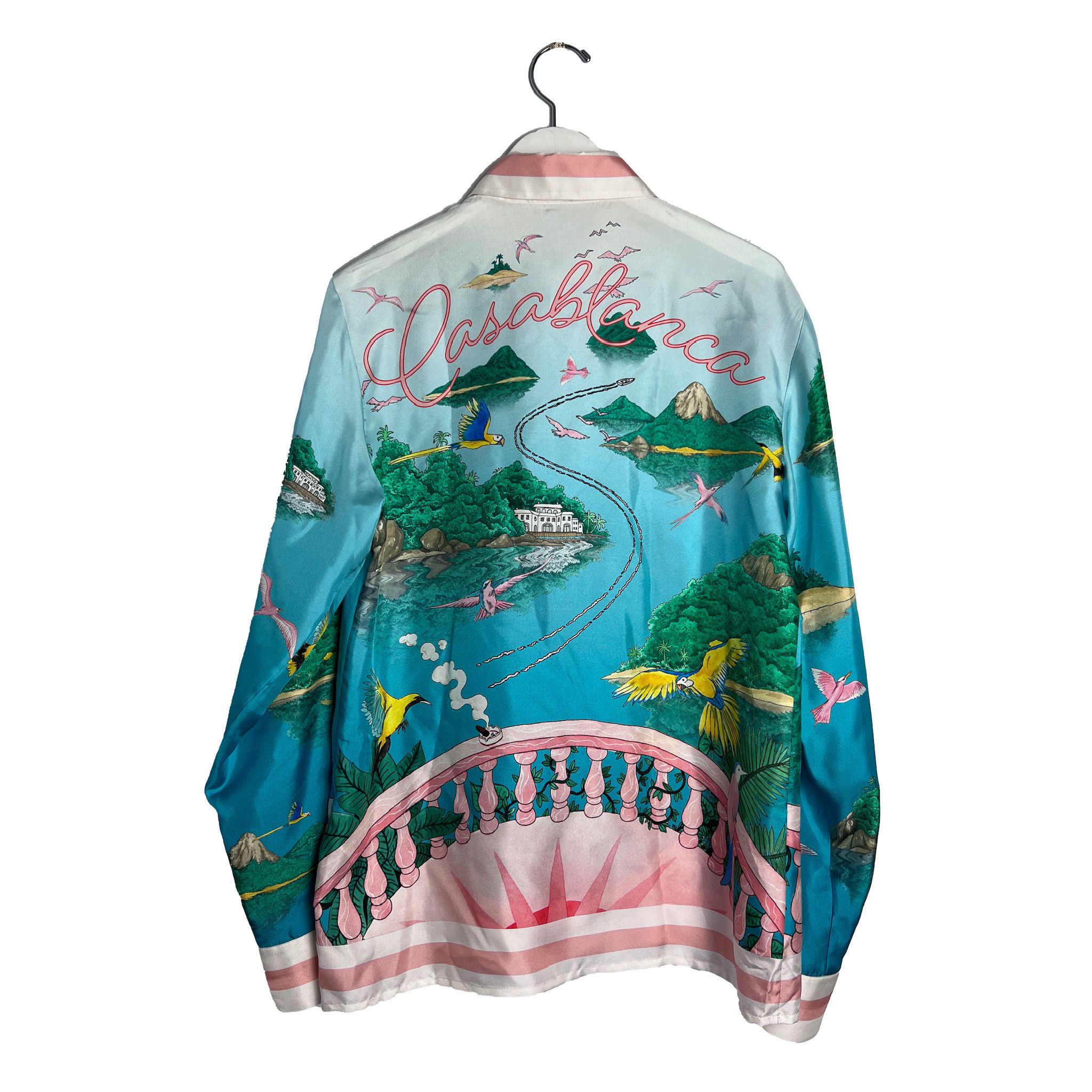 Casablanca Hummingbird Print Silk Shirt Size US M / EU 48-50 / 2 - 2 Thumbnail