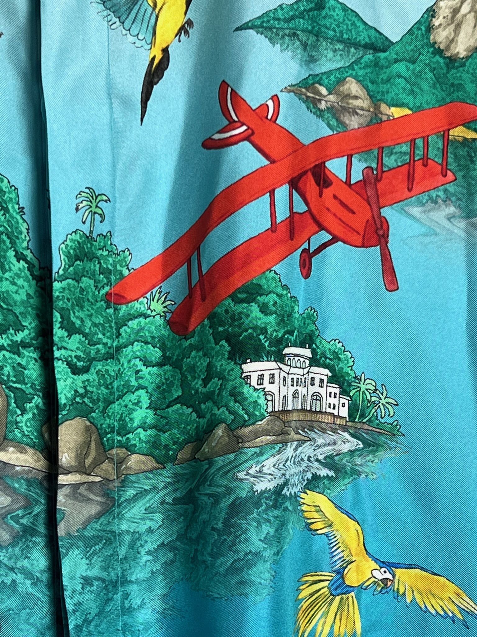 Casablanca Hummingbird Print Silk Shirt Size US M / EU 48-50 / 2 - 4 Thumbnail
