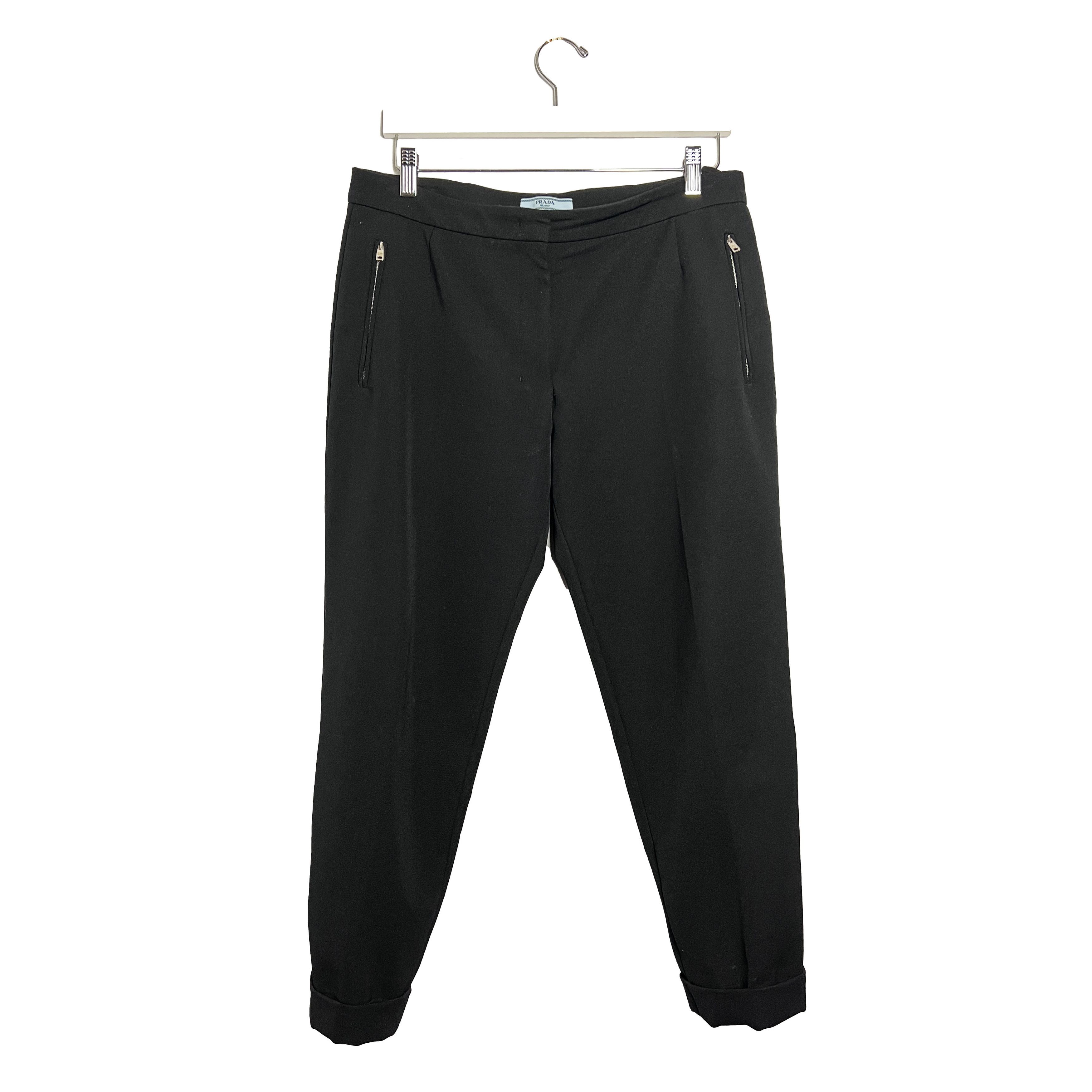 Prada Technical Wool Blended Cuffed Trousers Size US 32 / EU 48 - 1 Thumbnail