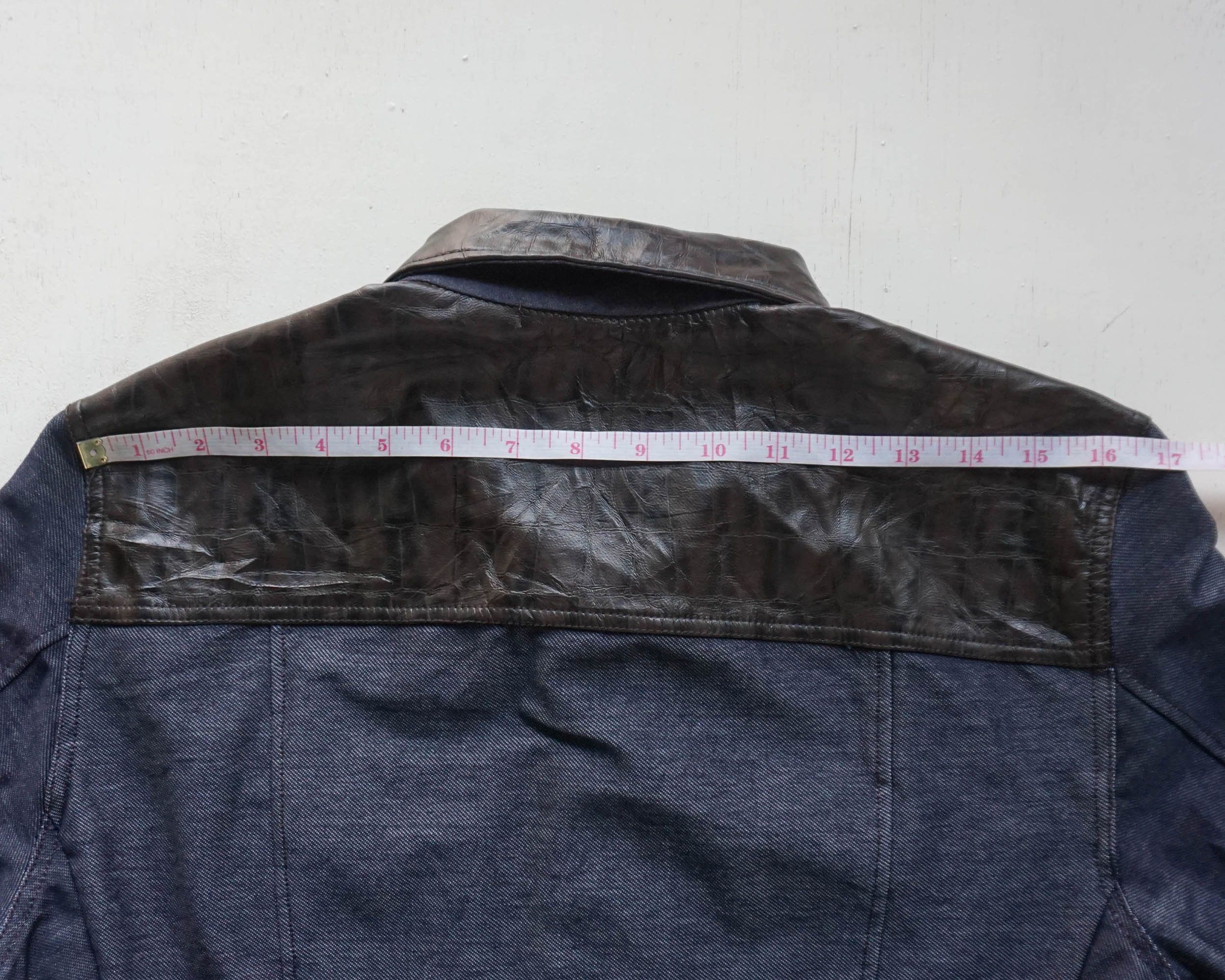 Comme Ca Ism COMME CA MEN Stretchy Denim & Faux Leather Soft Jacket Size US M / EU 48-50 / 2 - 12 Thumbnail