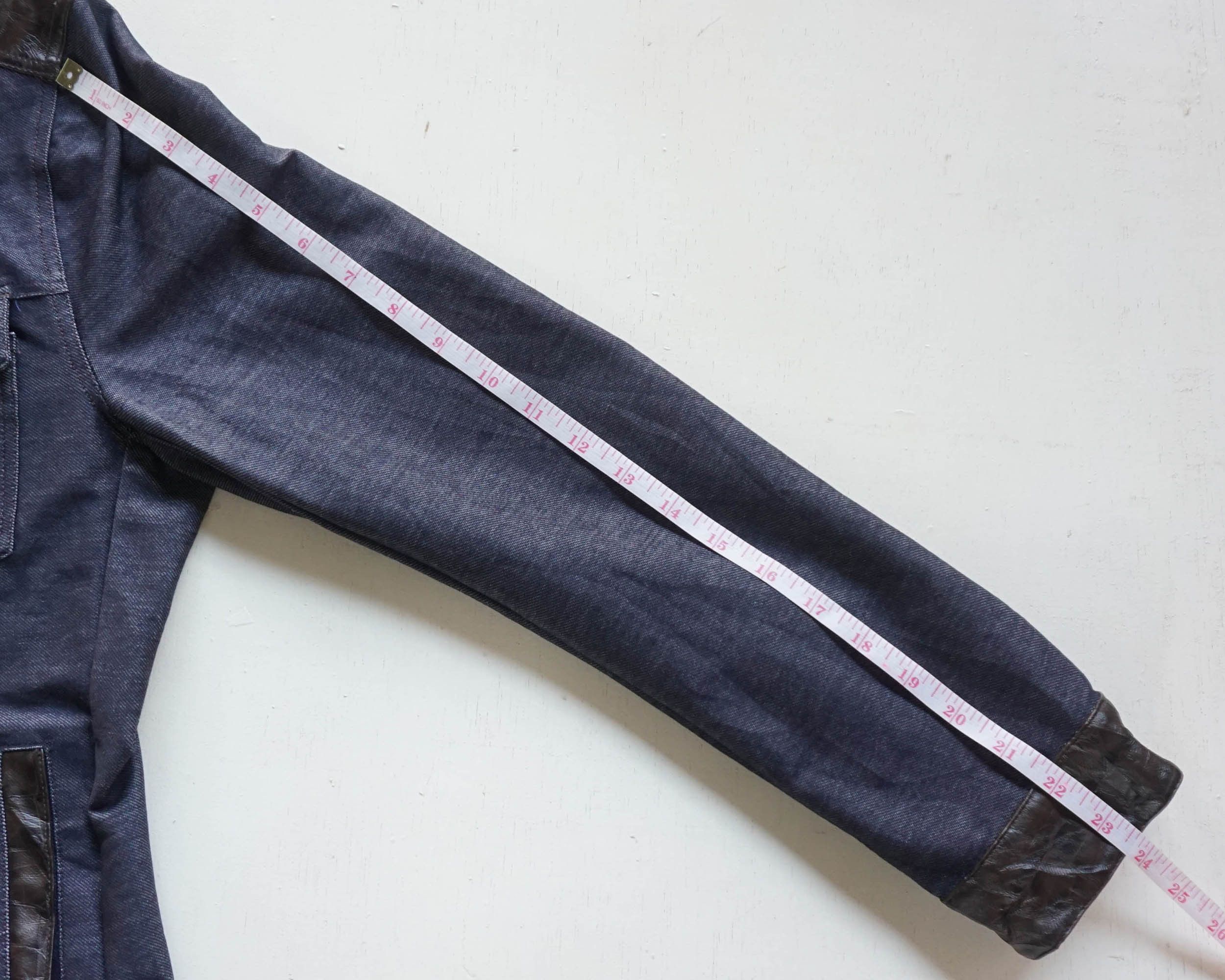 Comme Ca Ism COMME CA MEN Stretchy Denim & Faux Leather Soft Jacket Size US M / EU 48-50 / 2 - 13 Thumbnail