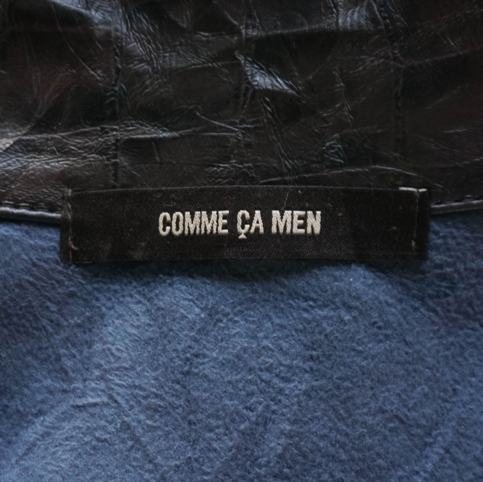 Comme Ca Ism COMME CA MEN Stretchy Denim & Faux Leather Soft Jacket Size US M / EU 48-50 / 2 - 4 Thumbnail