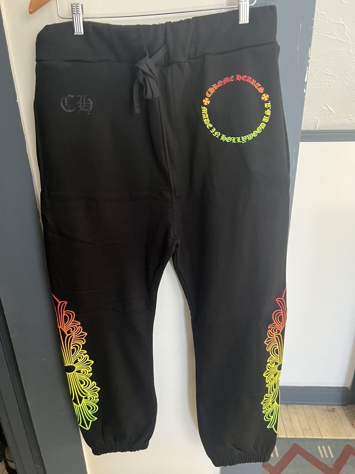 image of Chrome Hearts Gradient Sweatpants in Black, Men's (Size 34)