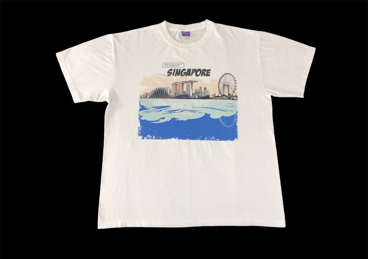 Vintage Discover Singapore City Merlin Souvenir Tee T-shirt Printed Size US XL / EU 56 / 4 - 1 Thumbnail