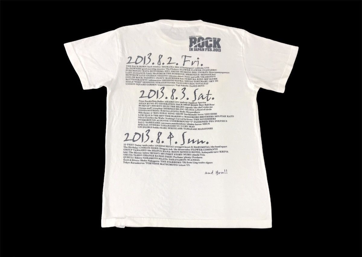 Band Tees Rock In Japan Festival 2013 Japanese Band Line Up Tee Size US M / EU 48-50 / 2 - 2 Thumbnail