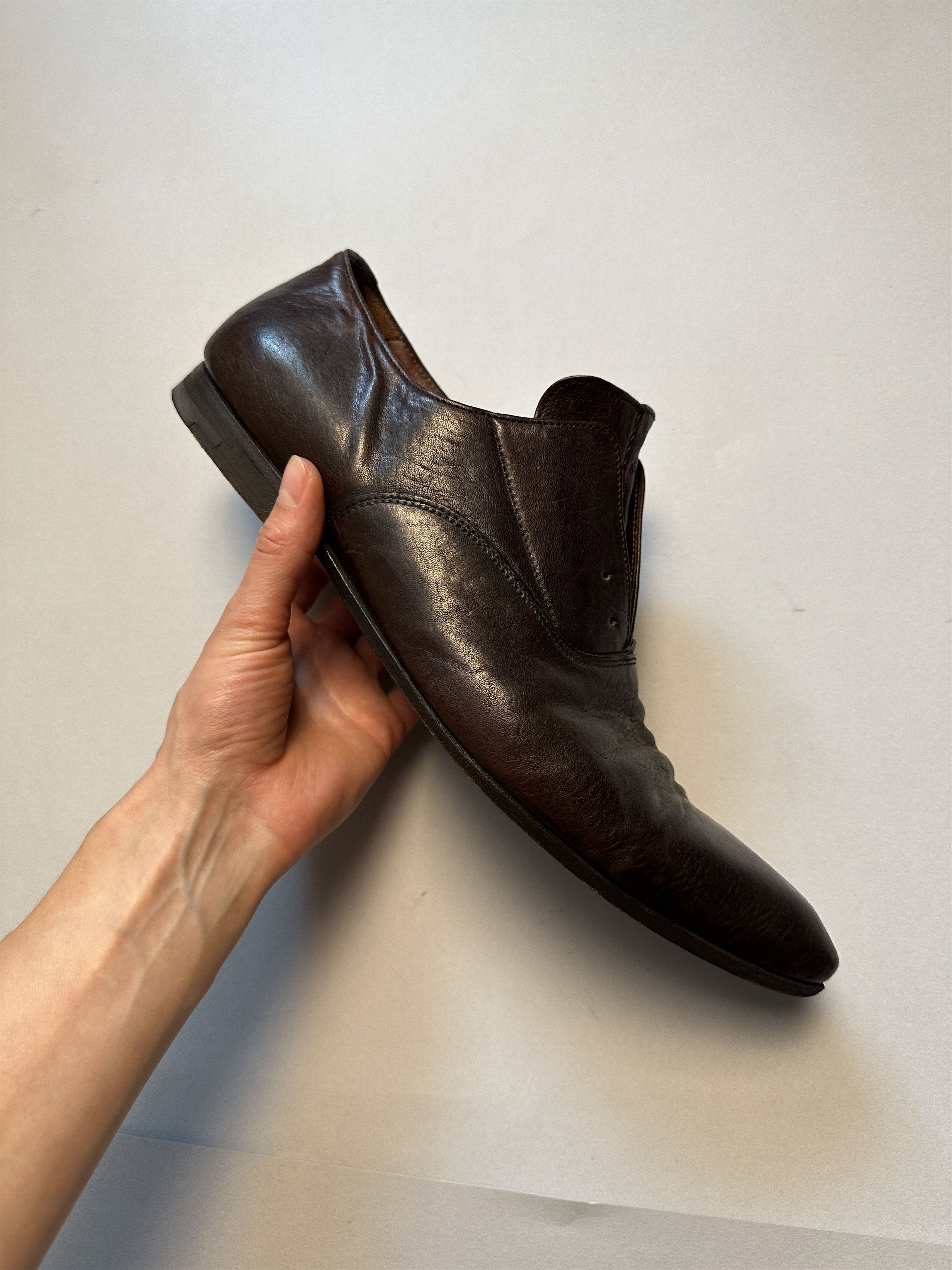 Premiata Premiata Laceless Derby Leather Shoes Size US 10.5 / EU 43-44 - 8 Thumbnail