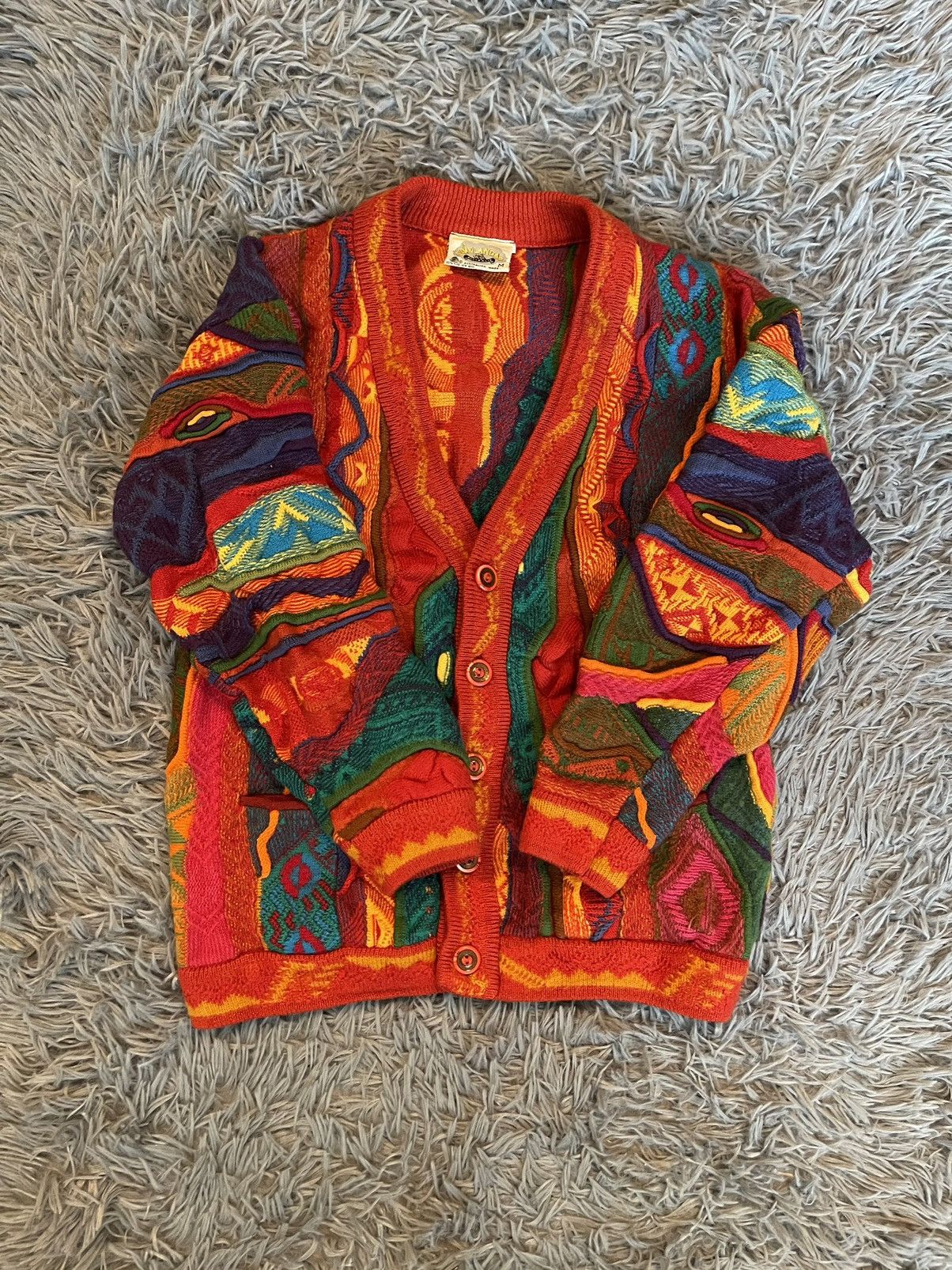 Coogi × Vintage Aklanda Australia 90s vintage Coogi style cable knit sweater Size M / US 6-8 / IT 42-44 - 2 Thumbnail