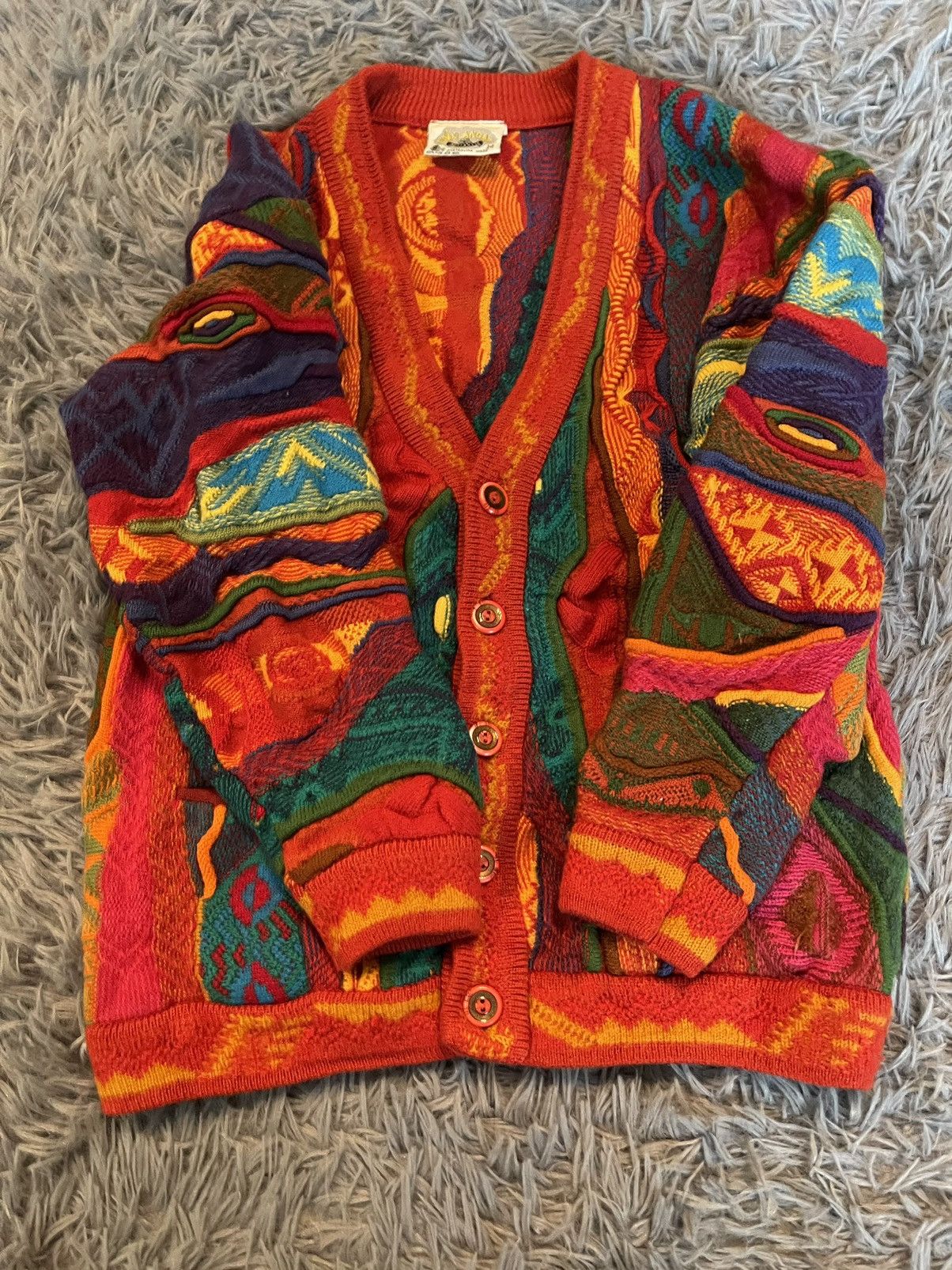 Coogi × Vintage Aklanda Australia 90s vintage Coogi style cable knit sweater Size M / US 6-8 / IT 42-44 - 3 Thumbnail