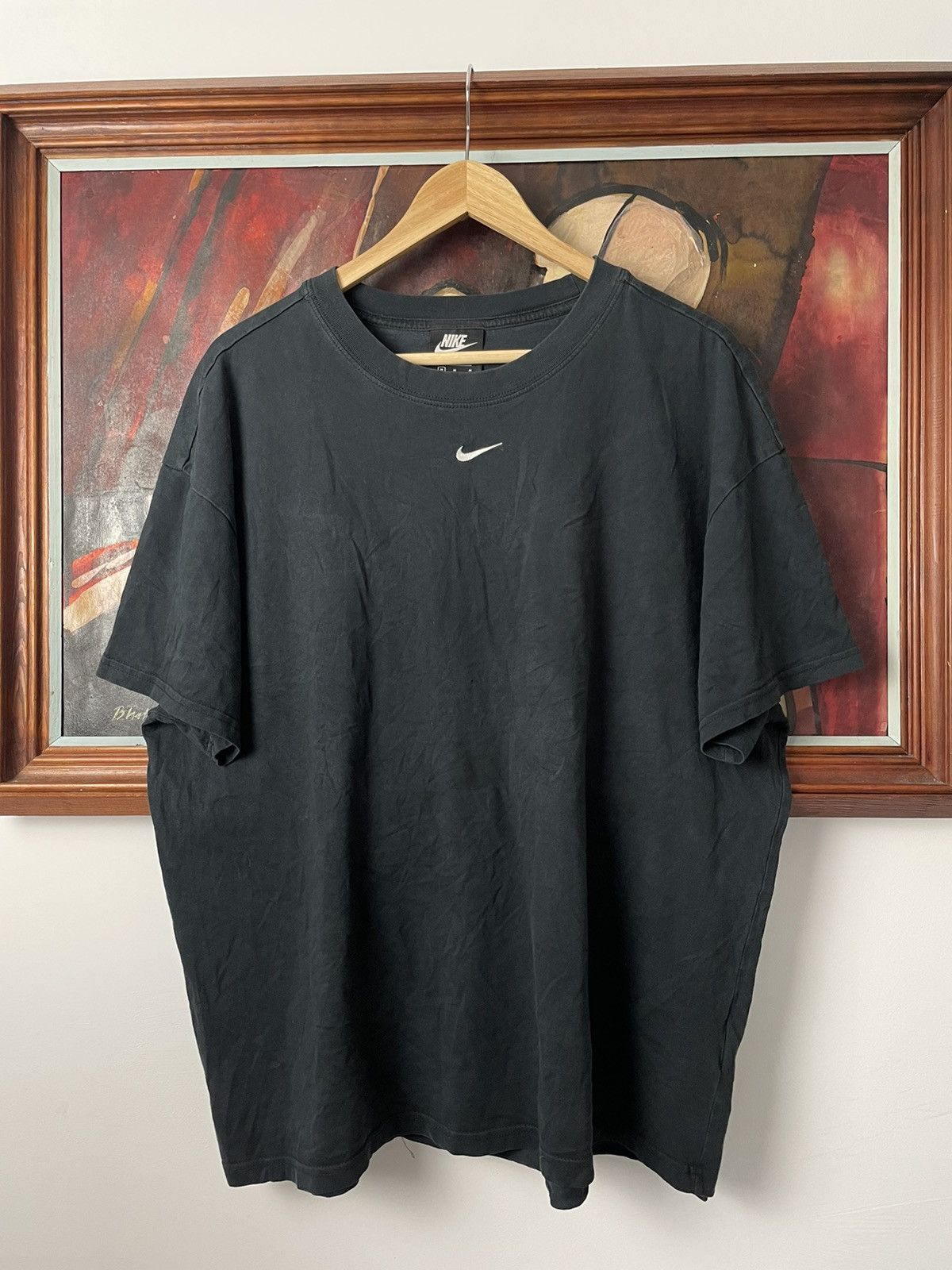 Nike Nike Center Swoosh Tee Boxy Fit Y2k Vintage Vibe Streetwear Size US M / EU 48-50 / 2 - 1 Thumbnail